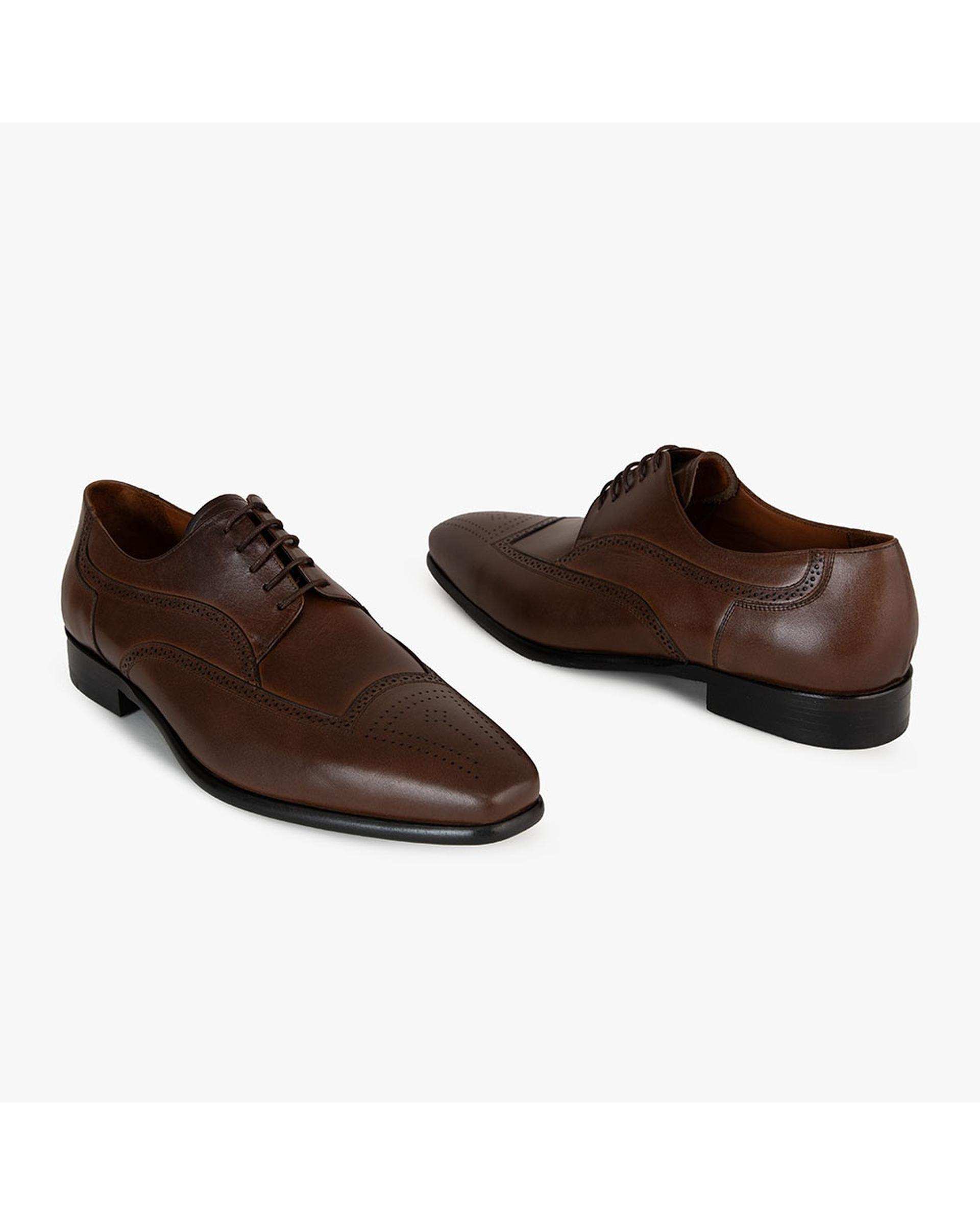 کفش چرم مردانه رسمی طبی قهوه ای برتونیکس Berttonix کد ES-4052