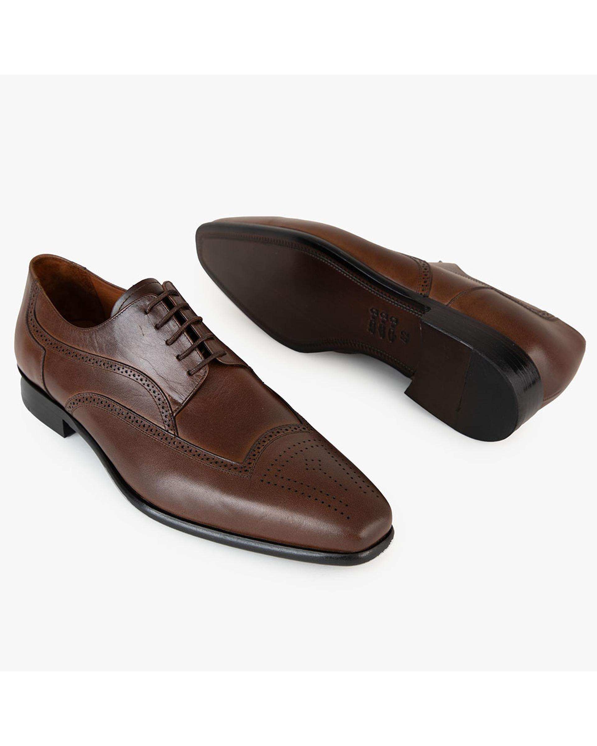 کفش چرم مردانه رسمی طبی قهوه ای برتونیکس Berttonix کد ES-4052