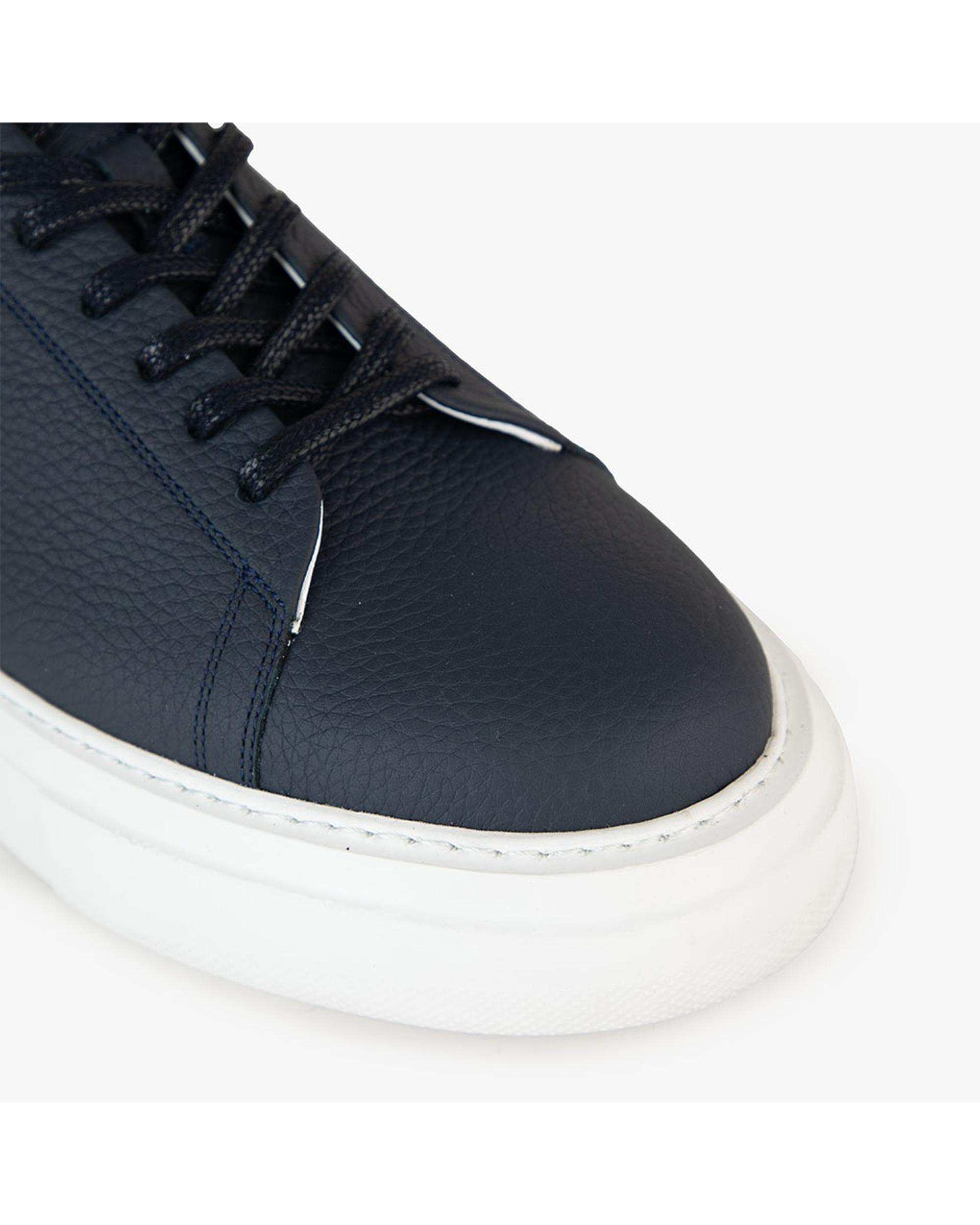 کفش چرم مردانه کژوال سرمه ای برتونیکس Berttonix کد MT-0315