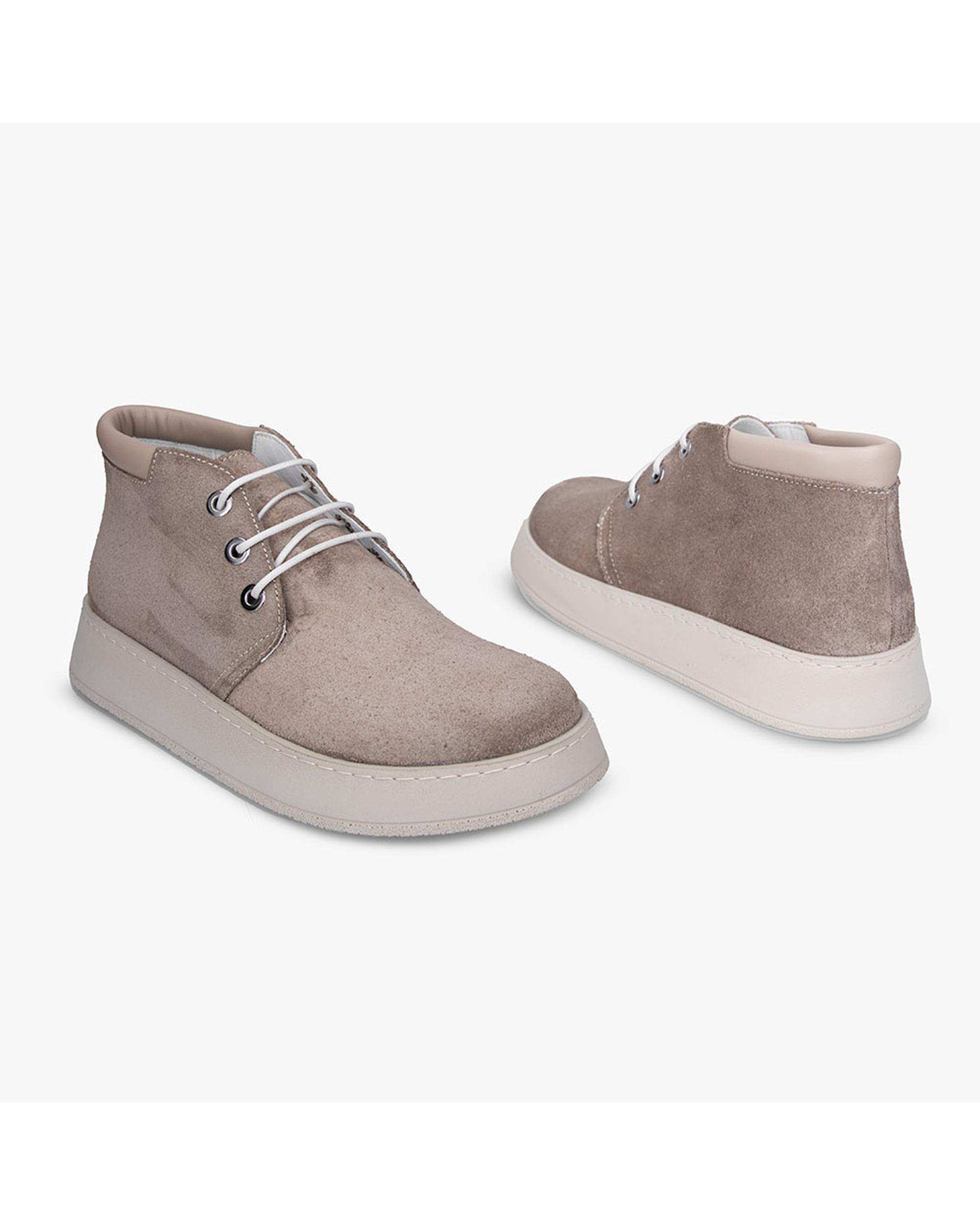 نیم بوت چرم زنانه خاکی برتونیکس Berttonix کد A-۴۰۲۸