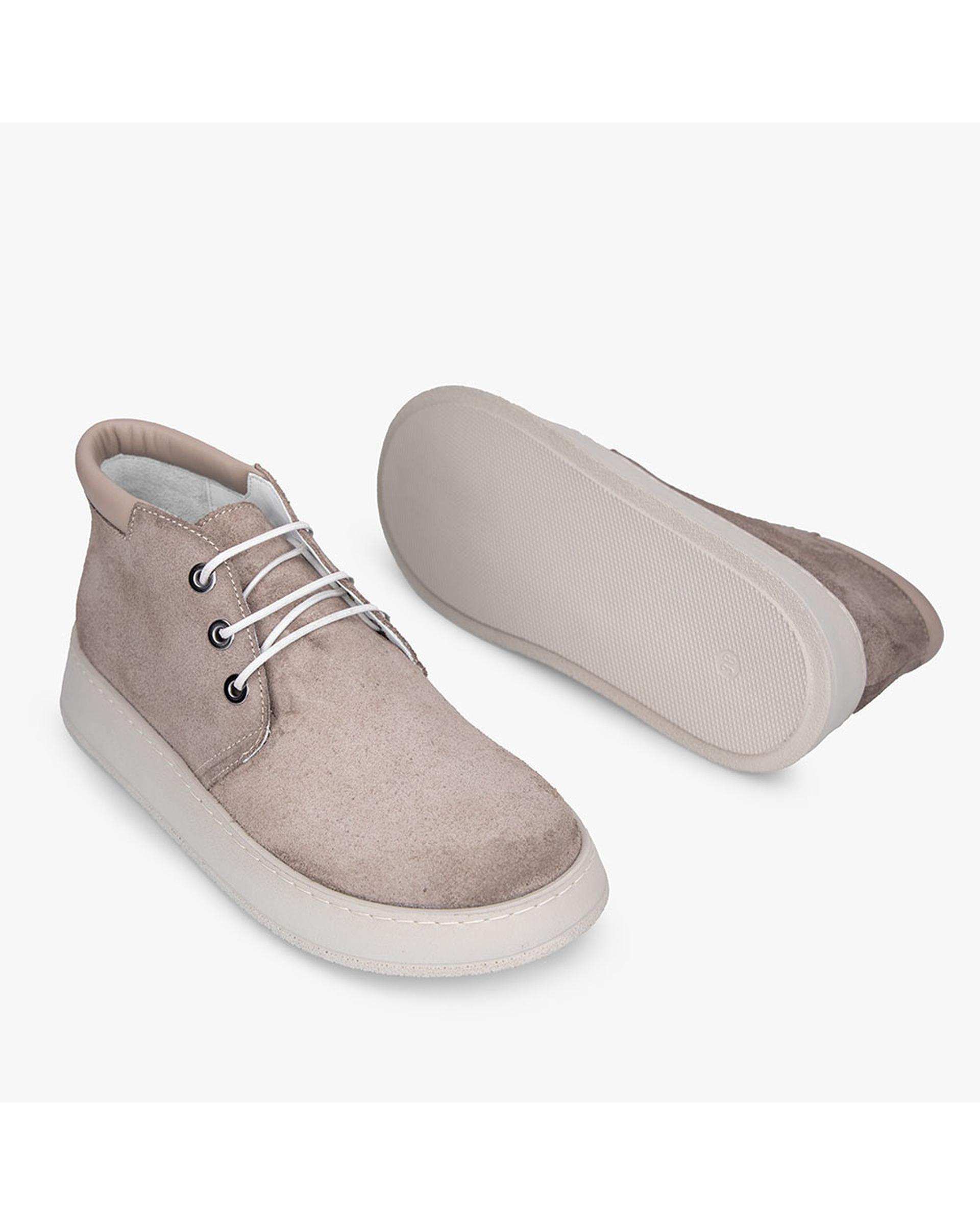 نیم بوت چرم زنانه خاکی برتونیکس Berttonix کد A-۴۰۲۸