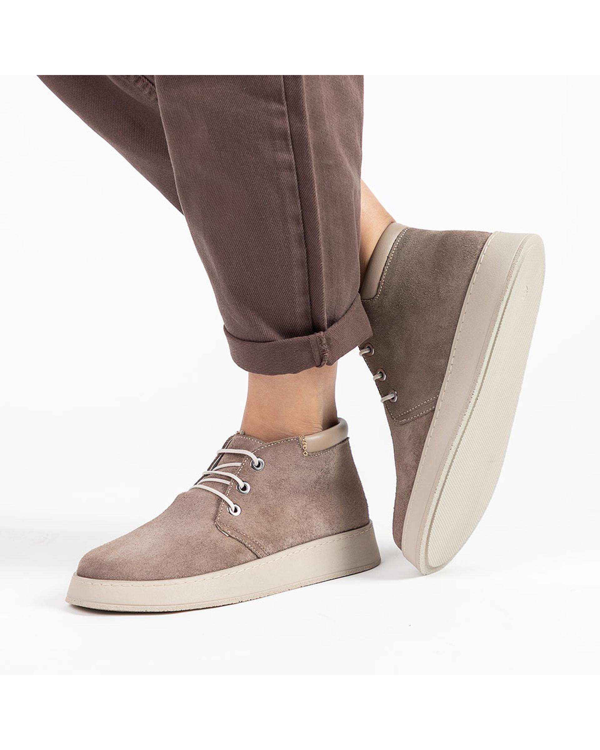 نیم بوت چرم زنانه خاکی برتونیکس Berttonix کد A-۴۰۲۸