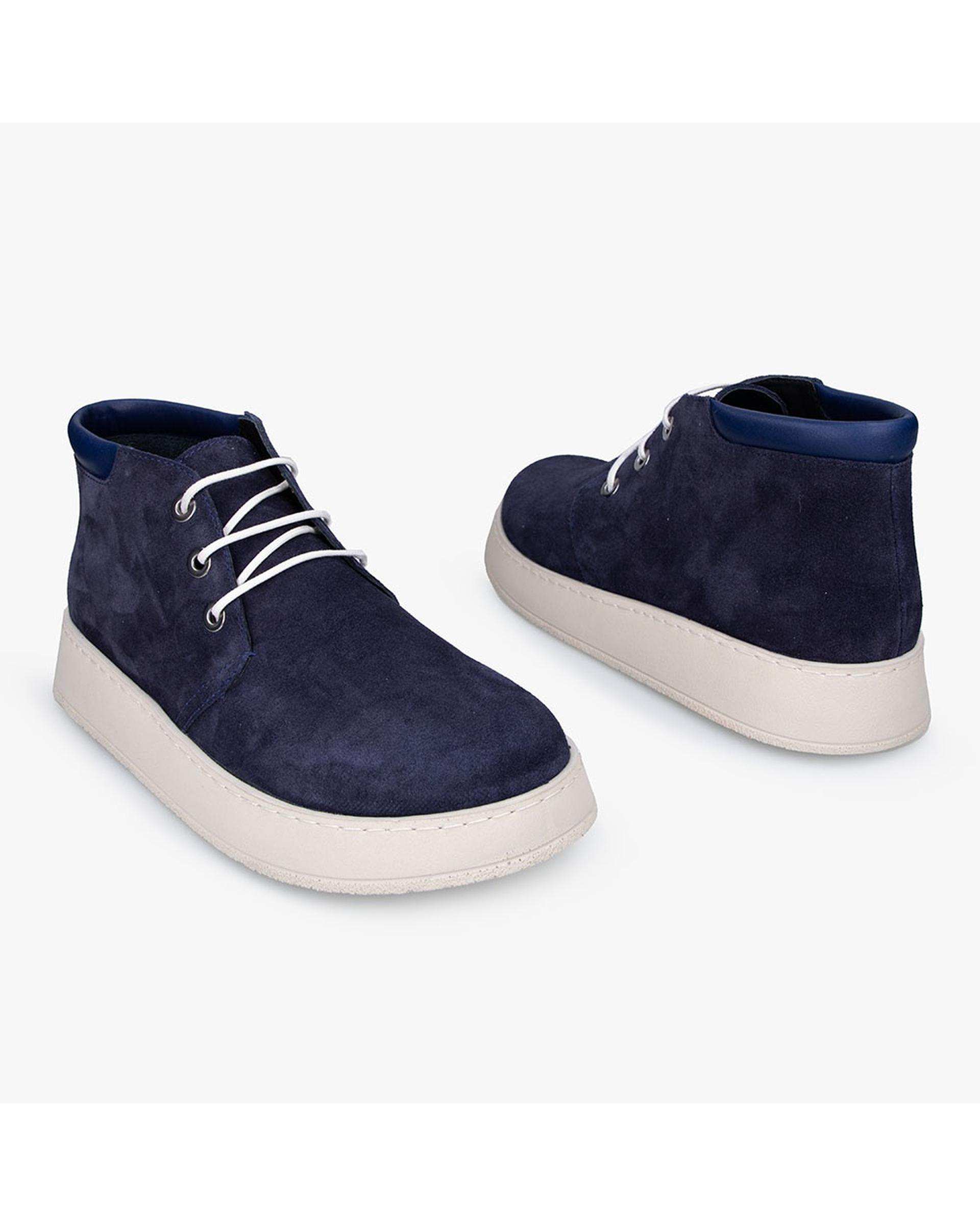 نیم بوت چرم زنانه سرمه ای برتونیکس Berttonix کد A-۴۰۲۸