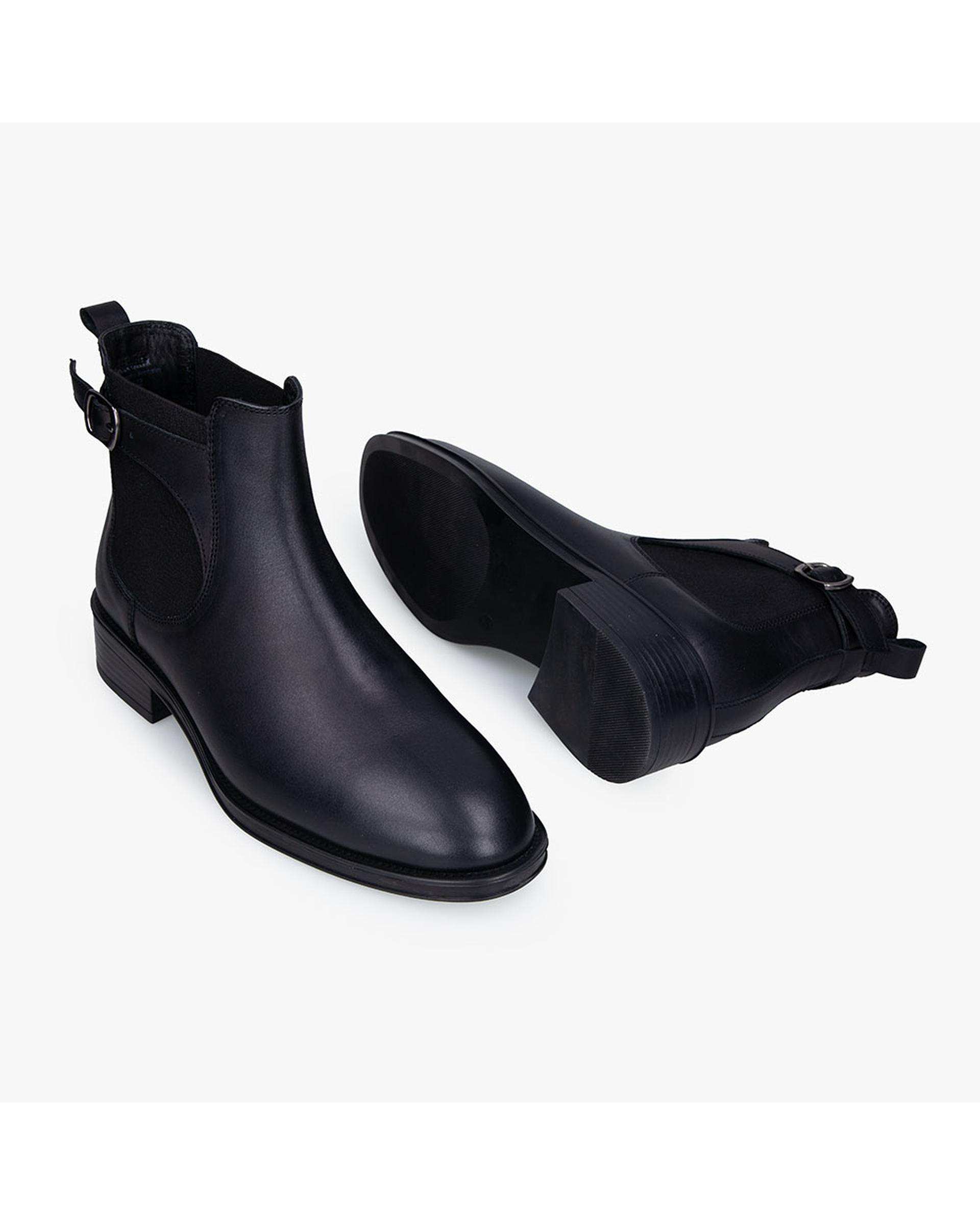 بوت چرم زنانه مشکی برتونیکس Berttonix کد A-4032