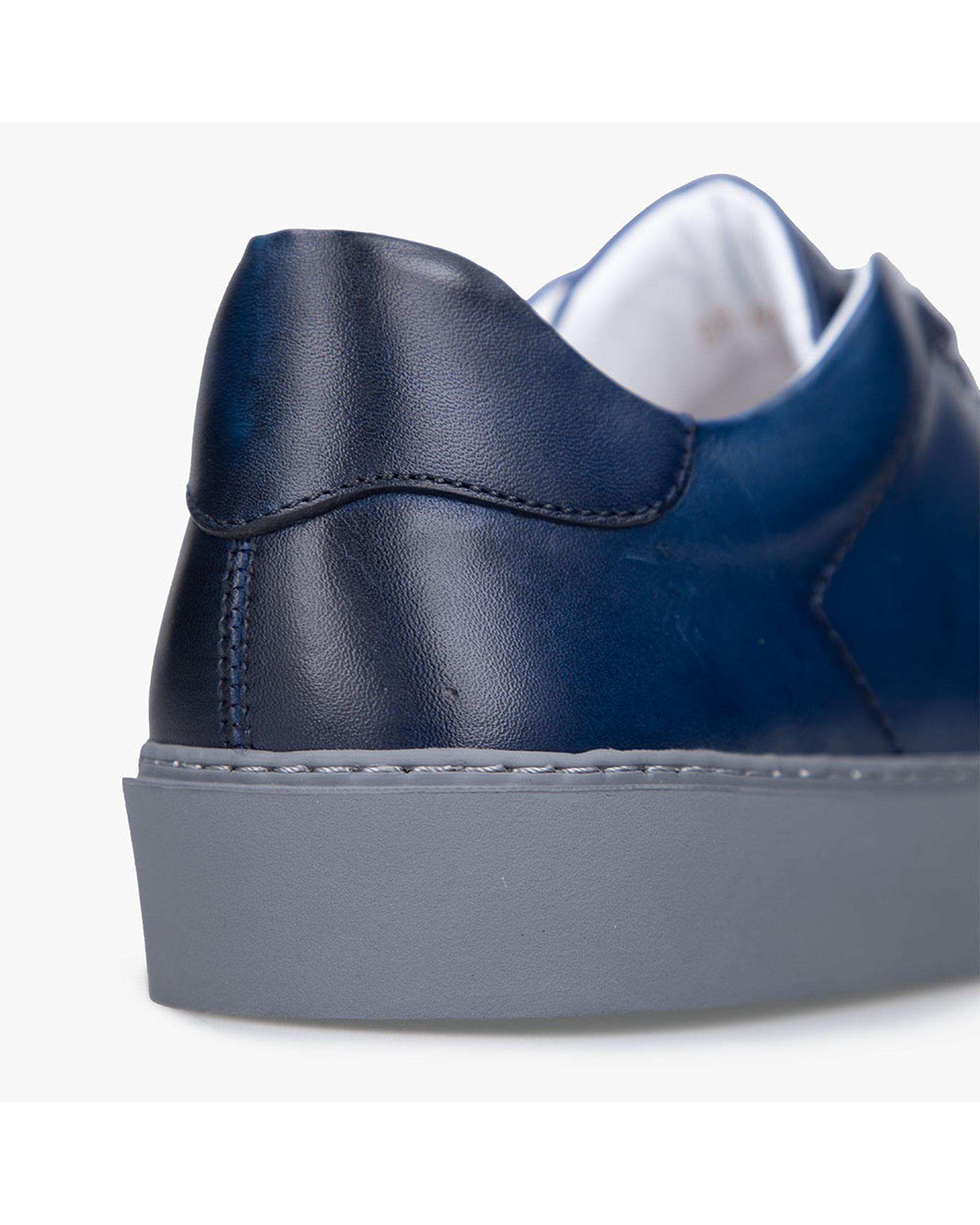 کفش چرم زنانه کژوال سرمه ای برتونیکس Berttonix کد MT-۴۰۸۱