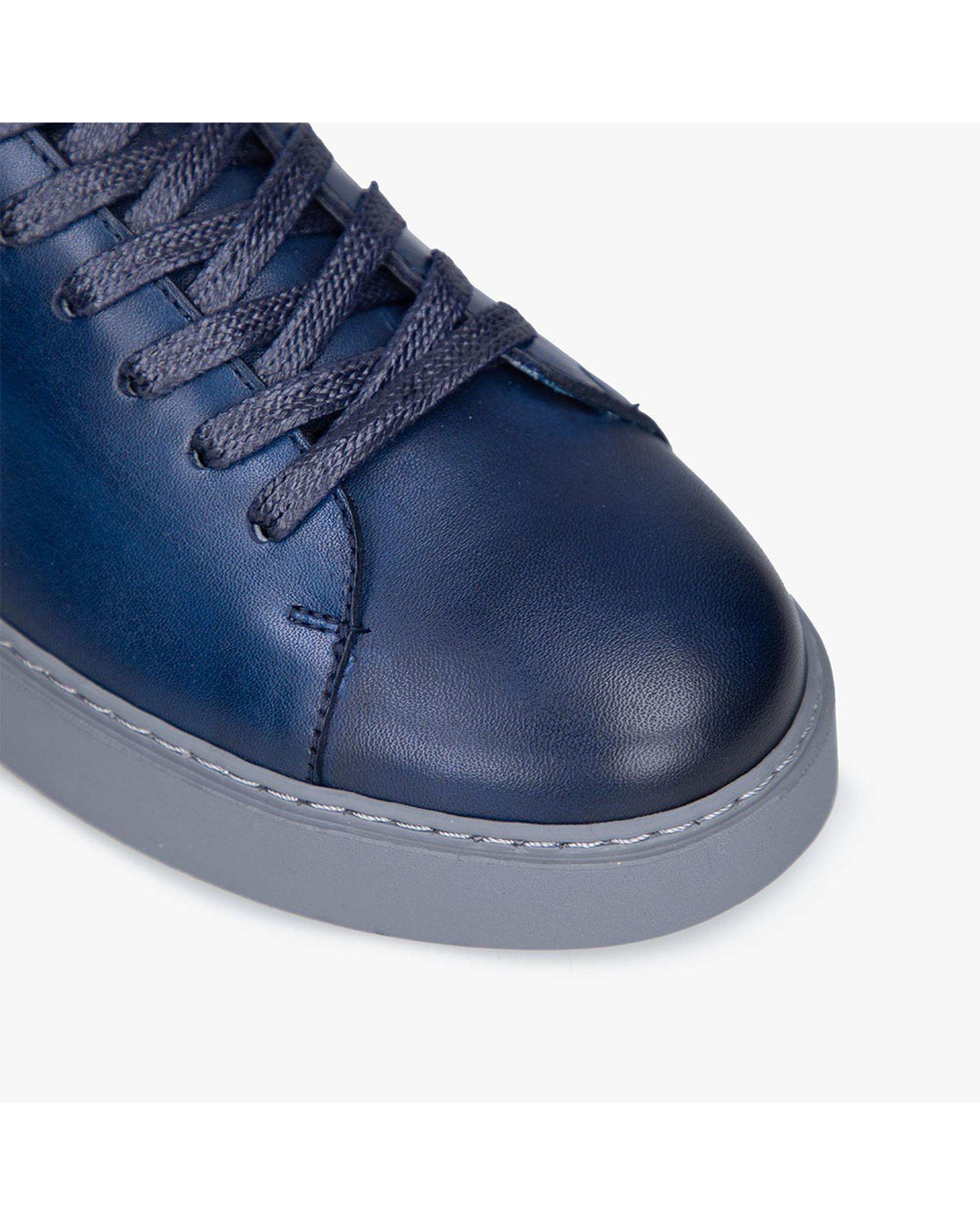 کفش چرم زنانه کژوال سرمه ای برتونیکس Berttonix کد MT-۴۰۸۱