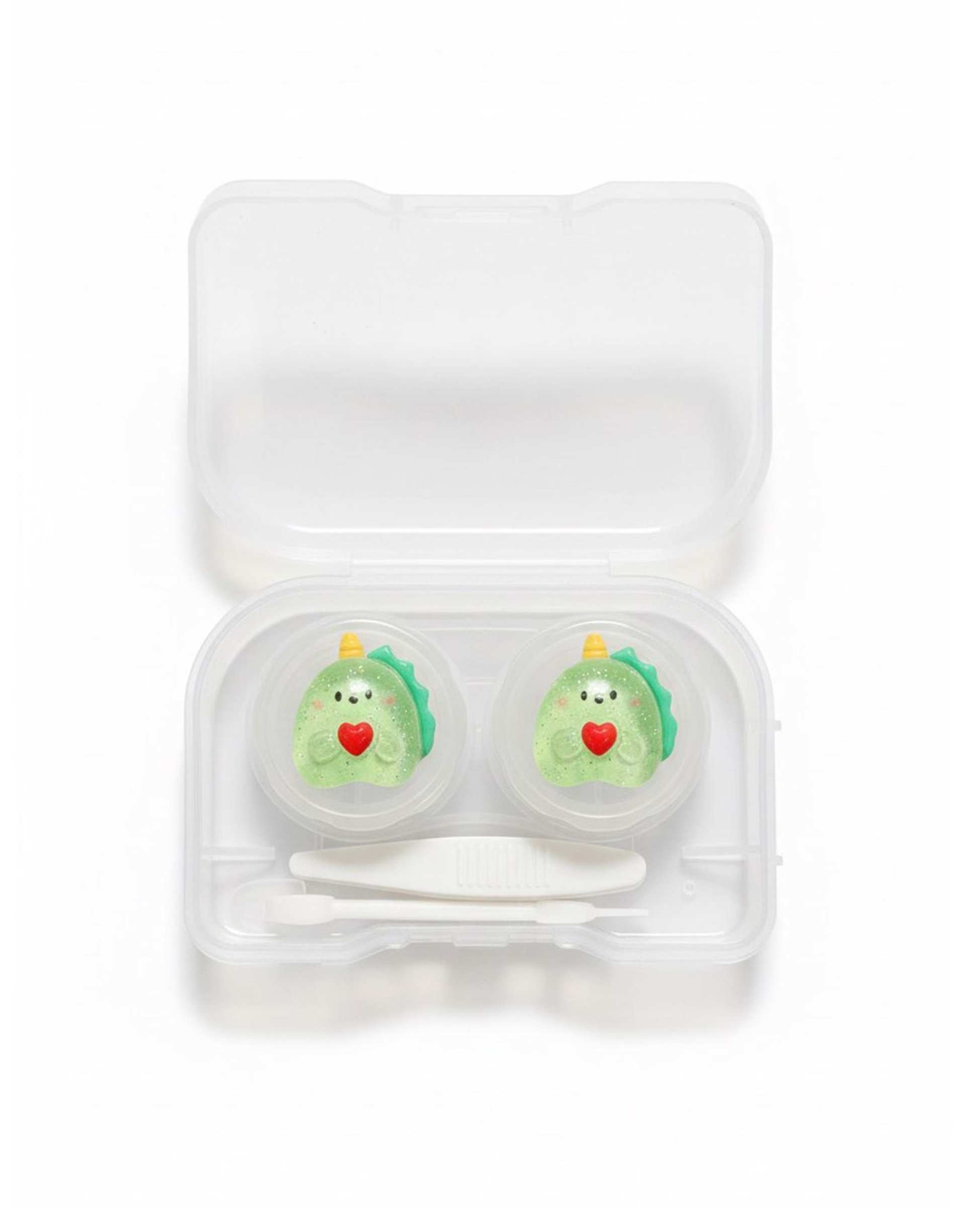 محفظه نگهداری لنز به همراه پنس و اپلیکاتور مدل فانتزی