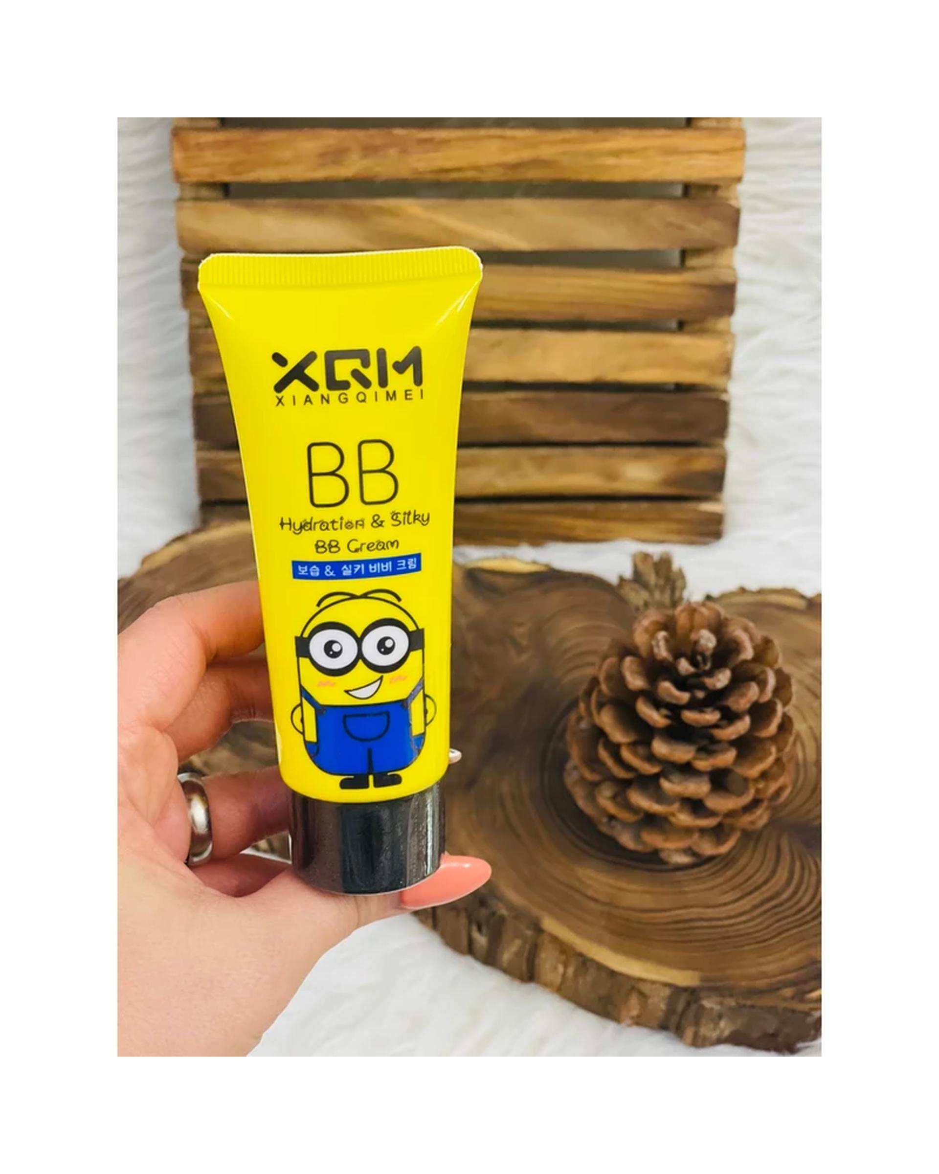کرم پودر BB ایکس کیو ام XQM مدل مینیون بی بی کرم مناسب انواع پوست وزن 65 گرم