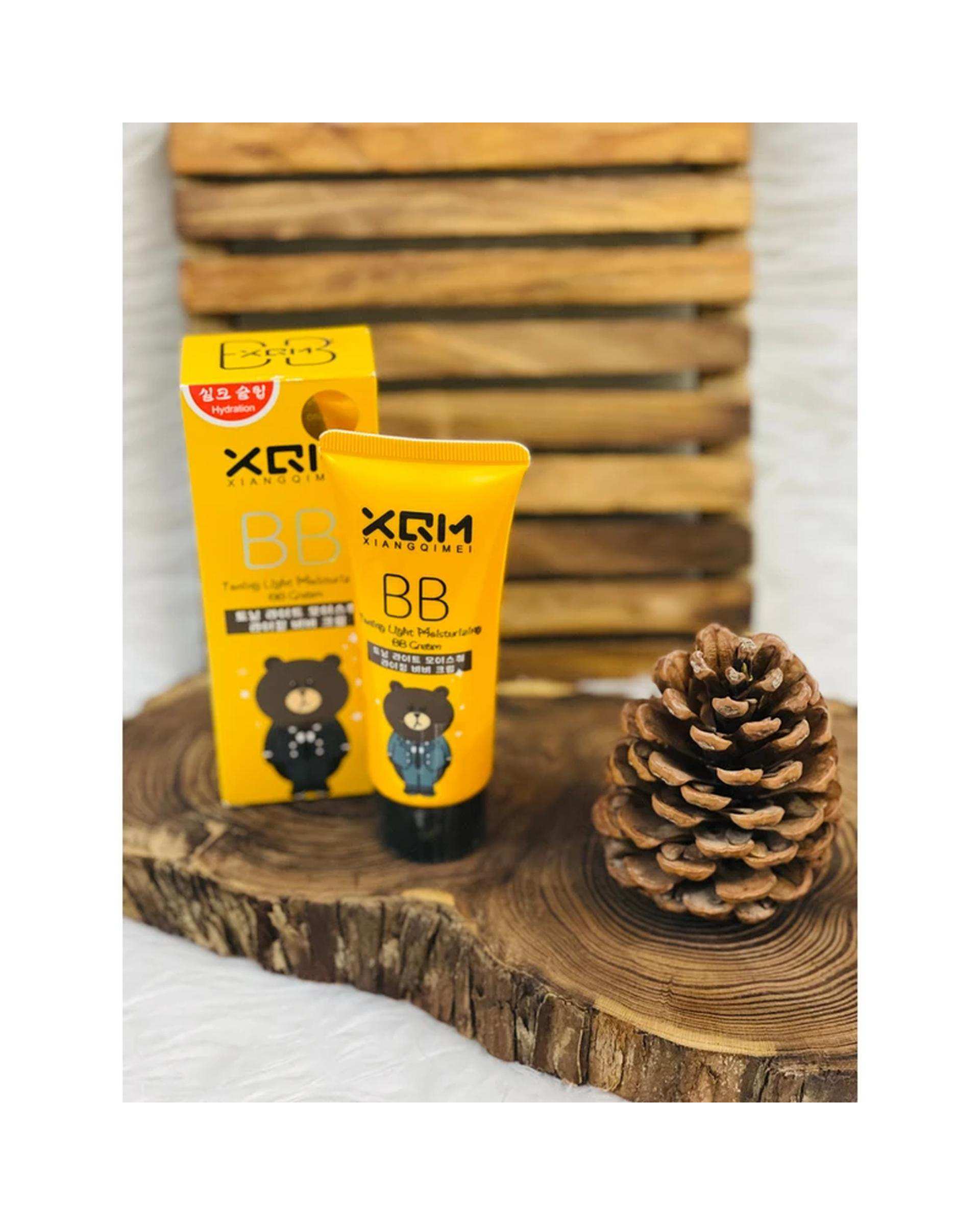 کرم پودر BB ایکس کیو ام XQM مدل خرسی بی بی کرم مناسب انواع پوست وزن 65 گرم