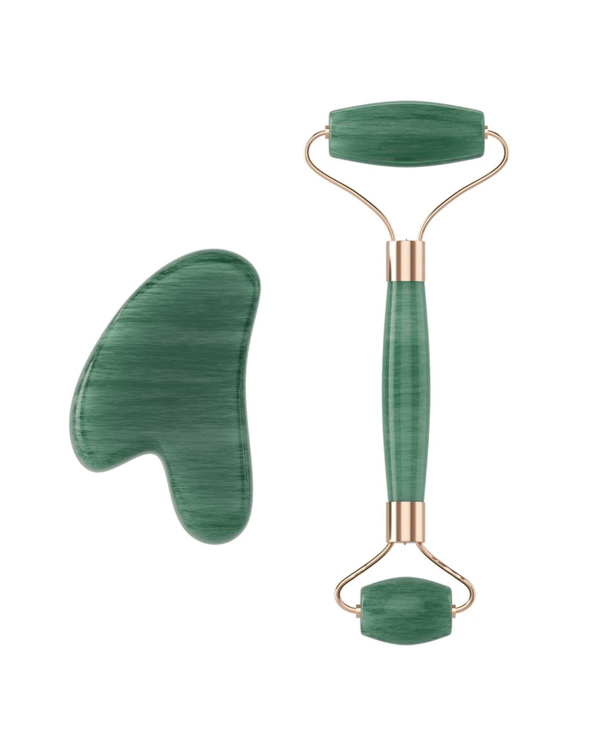 ست جیدرولر همراه با سنگ گواشا Jade Roller