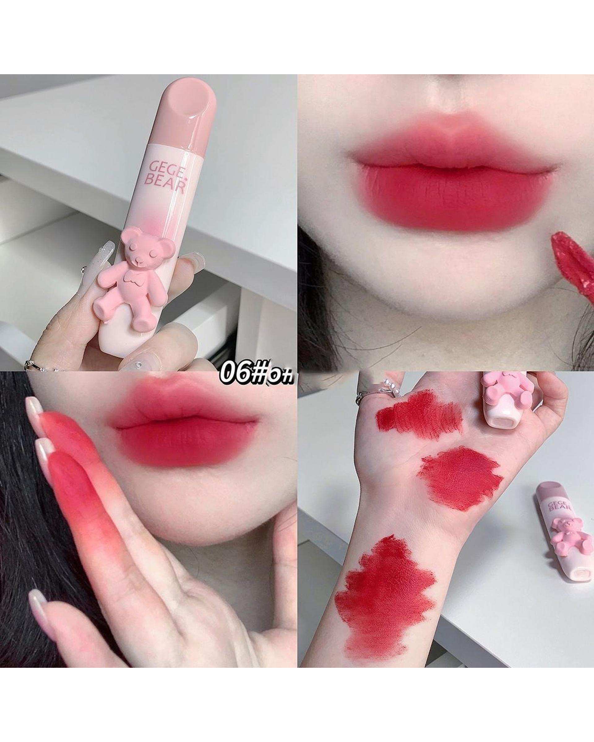 رژ لب مایع مات مخملی گگه بیر مدل bear کد 06
