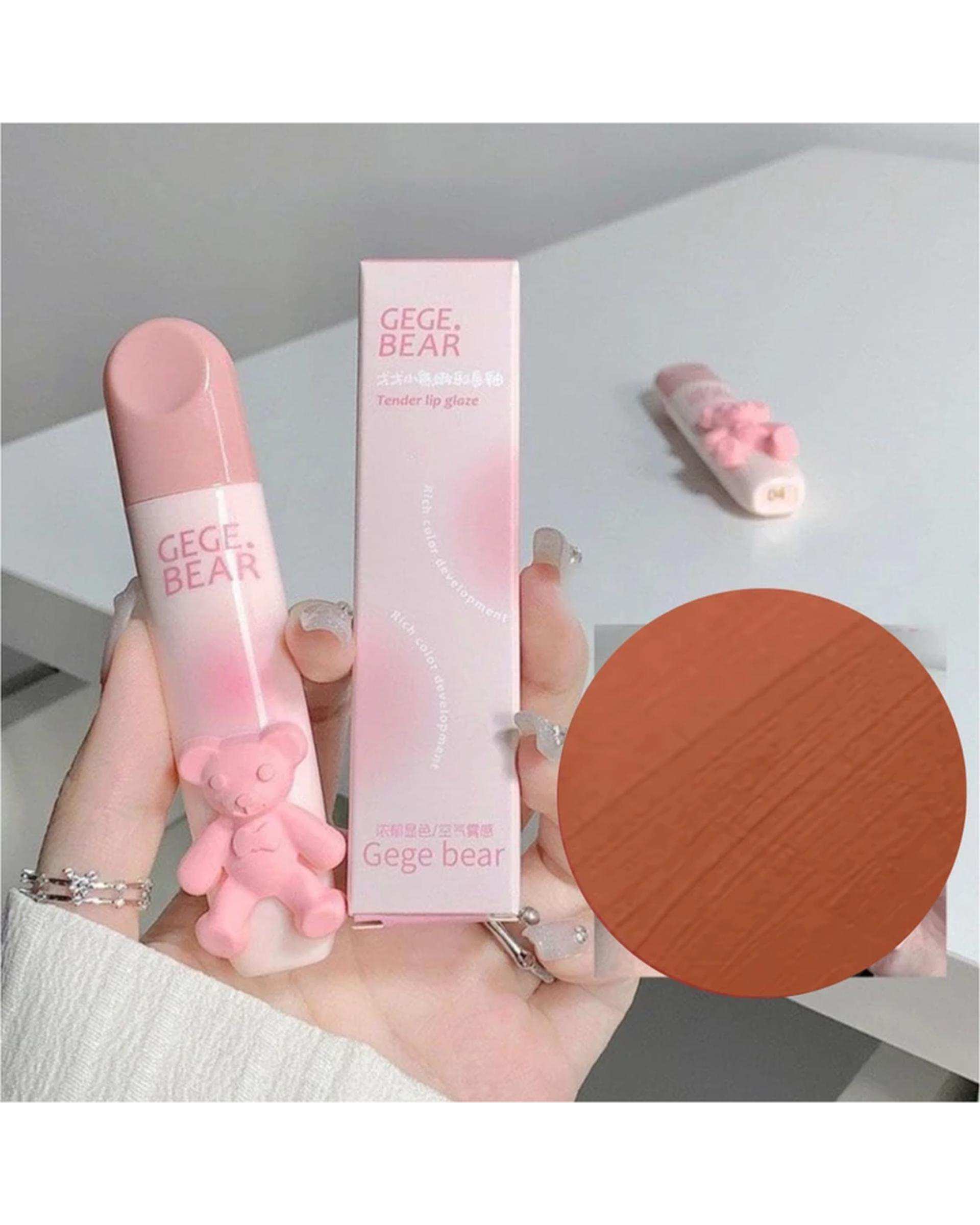 رژ لب مایع مات مخملی گگه بیر مدل bear کد 03