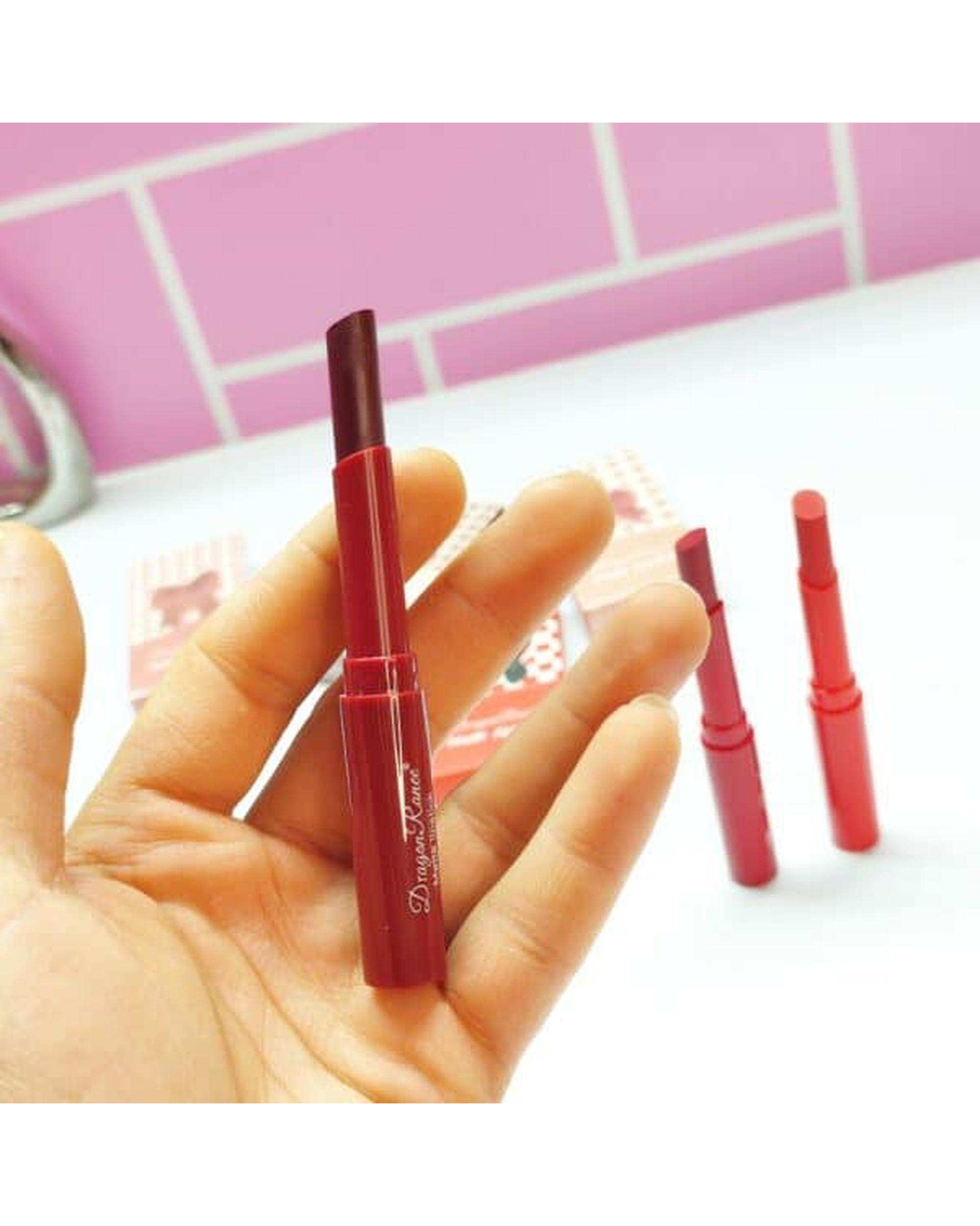 رژلب مات و مخملی دراگون رانی مجموعه 3 عددی کد C