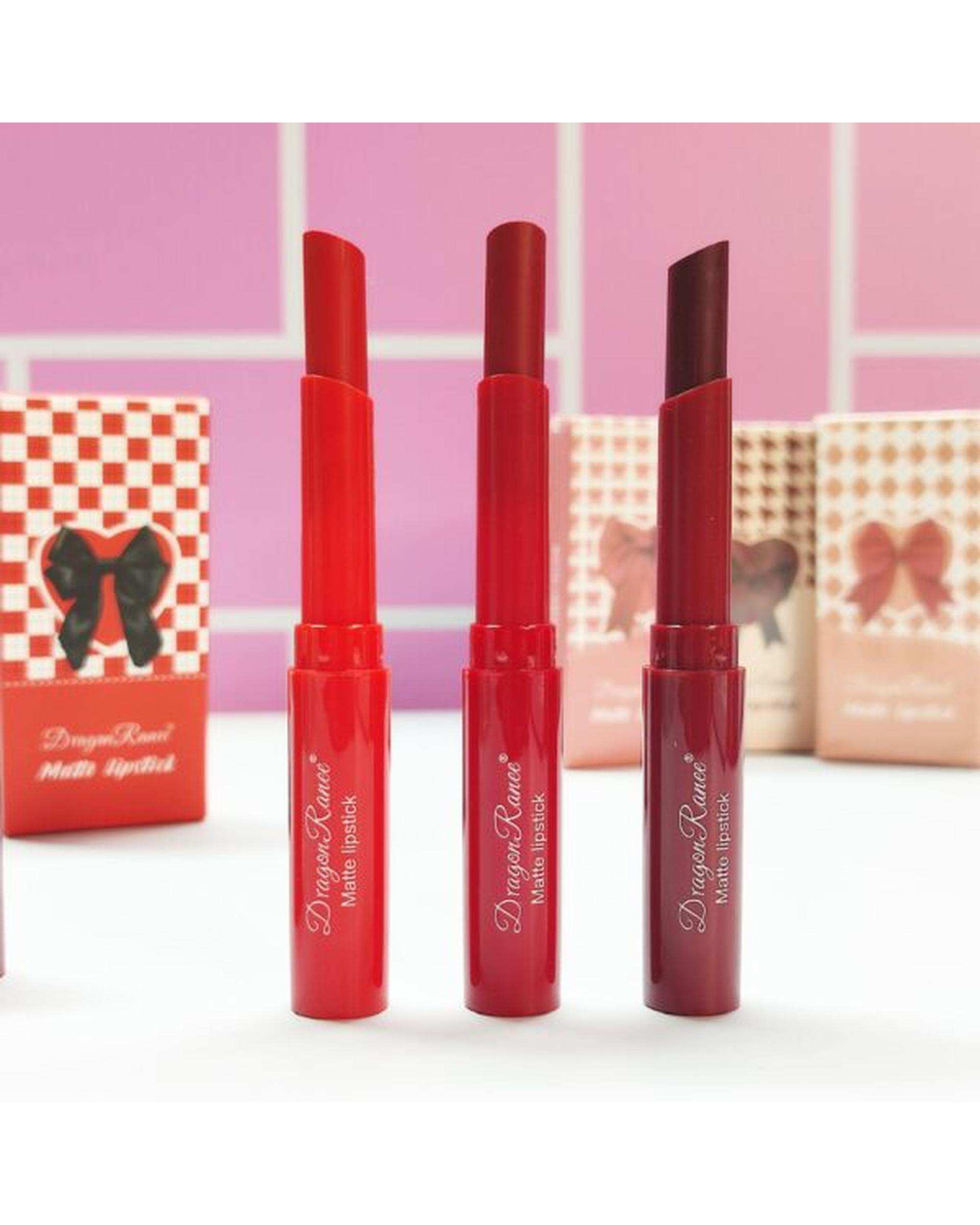 رژلب مات و مخملی دراگون رانی مجموعه 3 عددی کد D