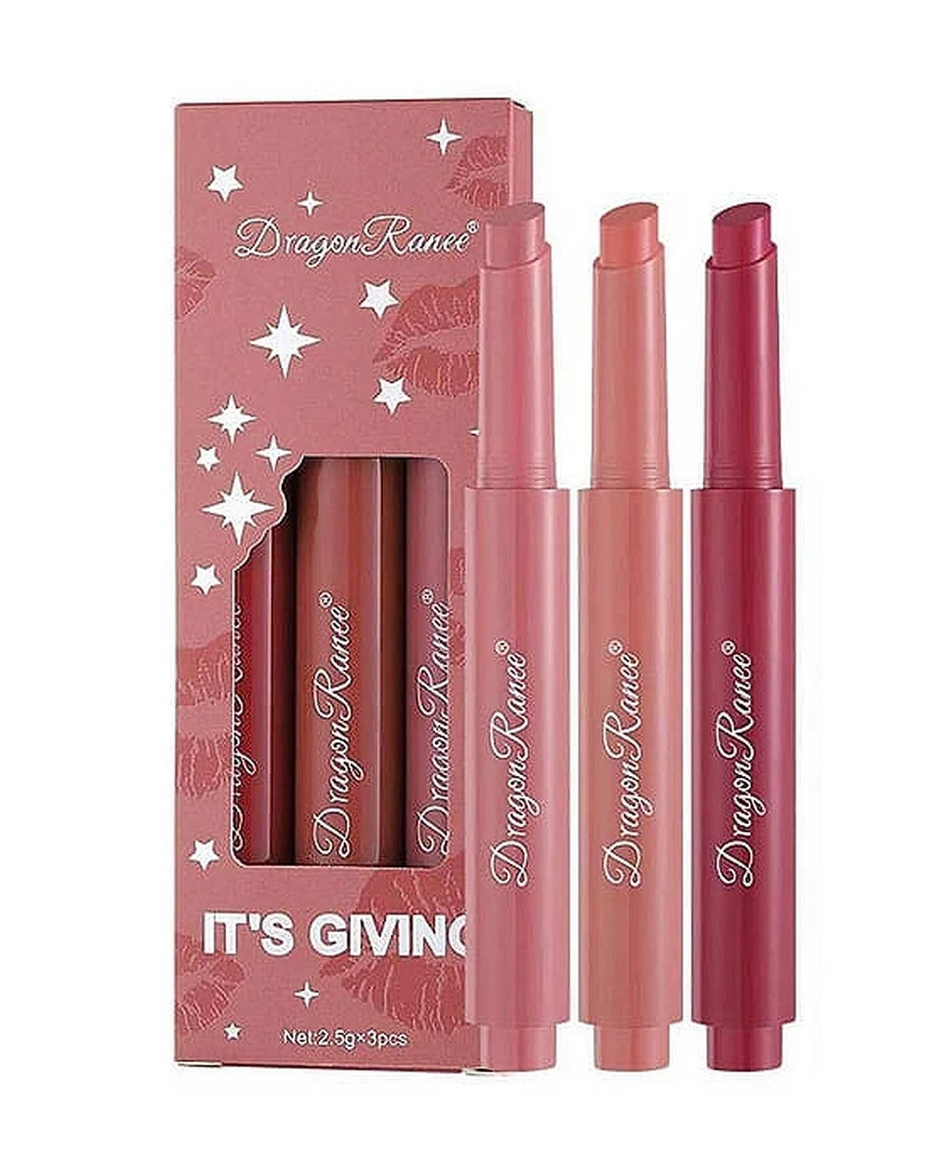 رژ لب جامد دراگون رانی Dragon Ranee کد C بسته 3 عددی