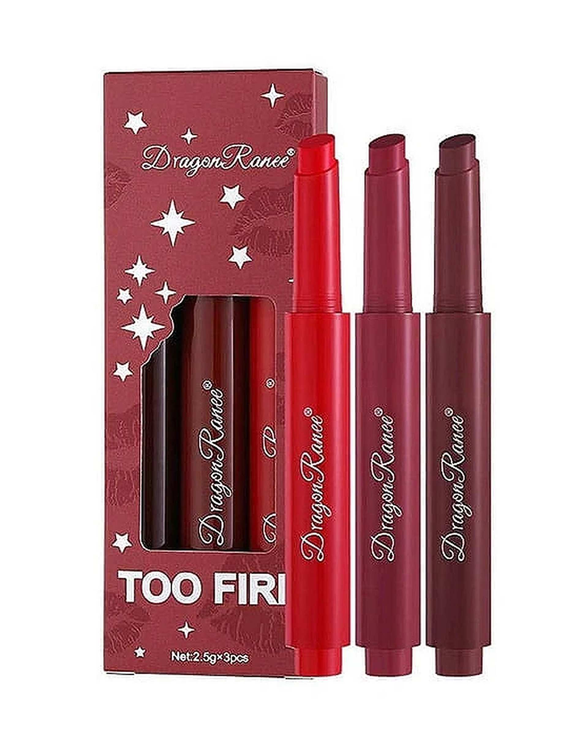 رژ لب جامد دراگون رانی Dragon Ranee کد D بسته 3 عددی