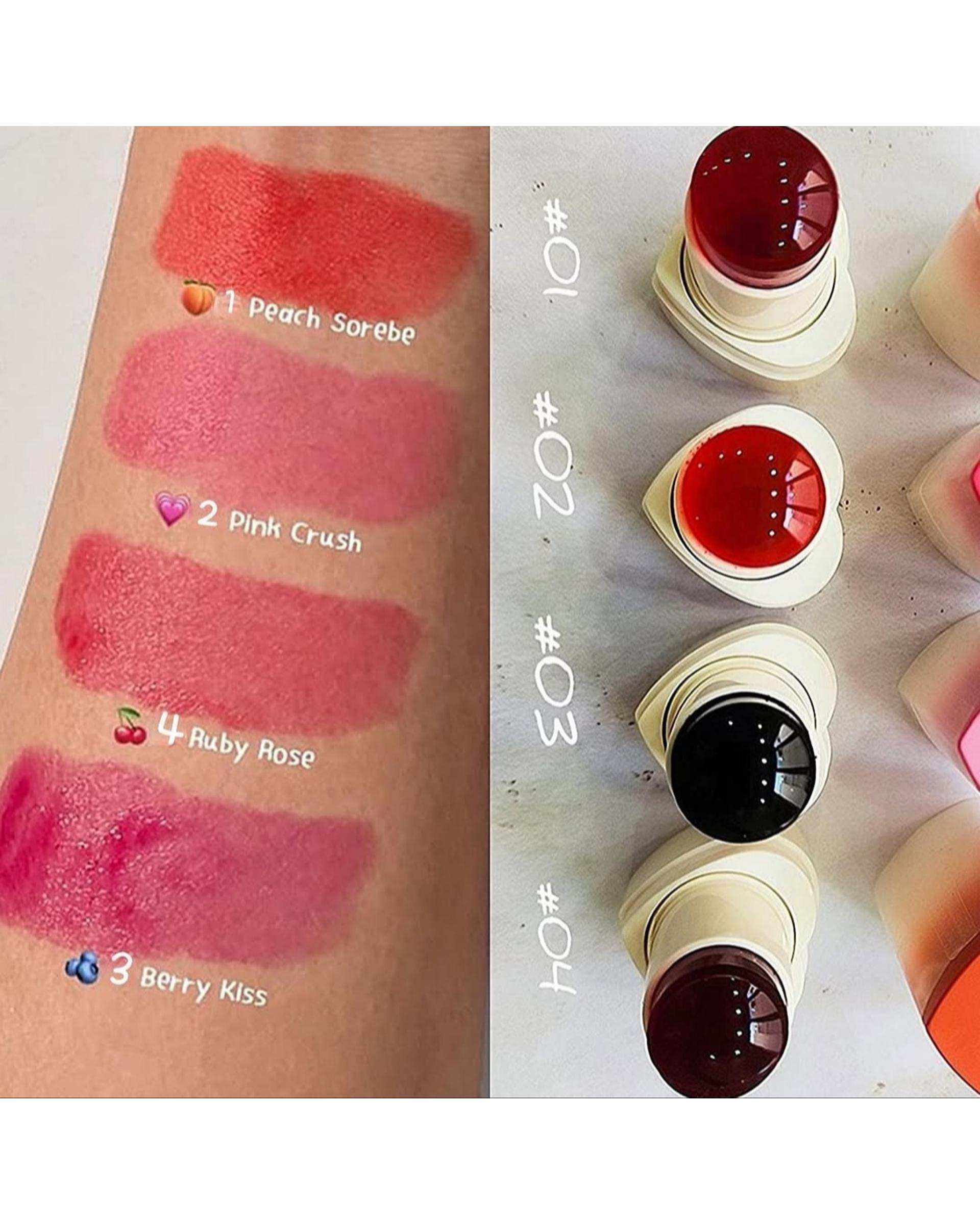 تینت لب و گونه ژله ای AOZY شماره 02