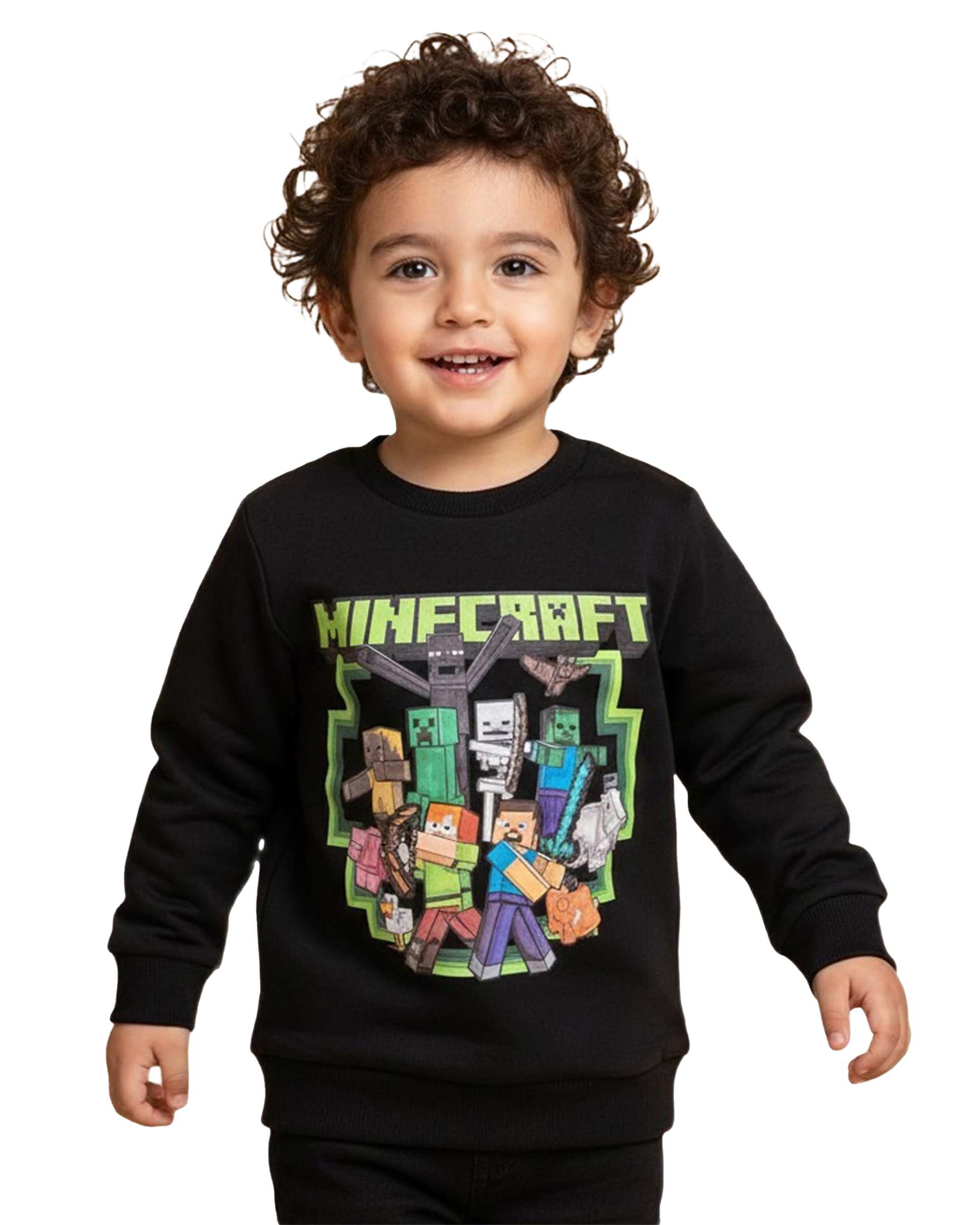 بلوز پسرانه مشکی فیورلا Fiorella مدل ماینکرفت جنگنده کد 35589