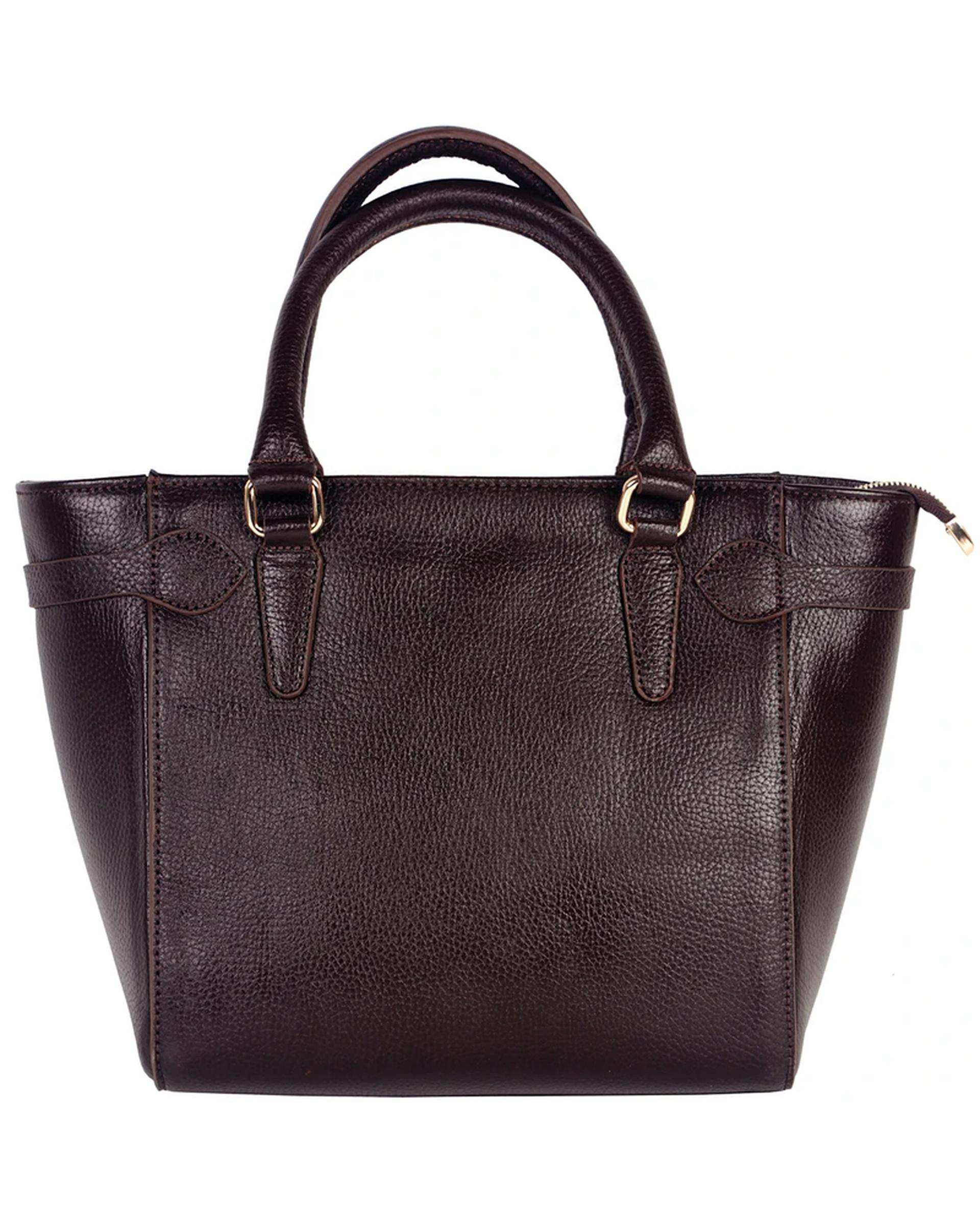 کیف دستی چرم زنانه قهوه ای چرم بارز Charm Barez مدل DZ67.1