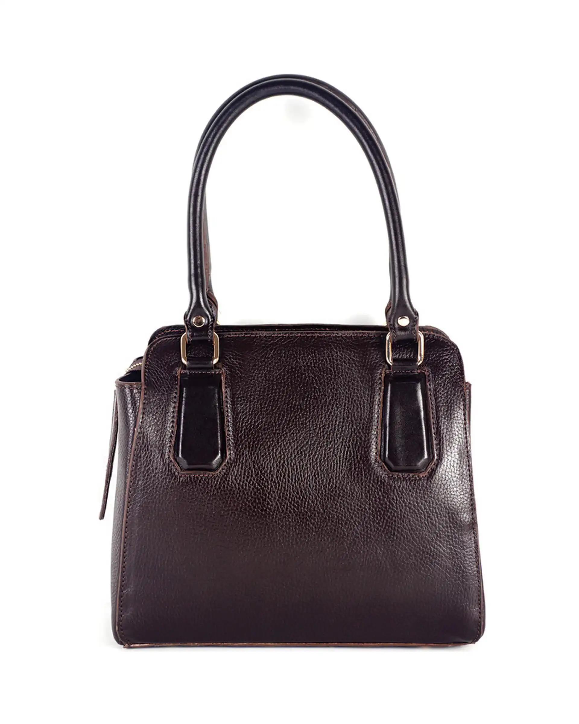 کیف دستی چرم زنانه قهوه ای چرم بارز Charm Barez مدل DZ68.1