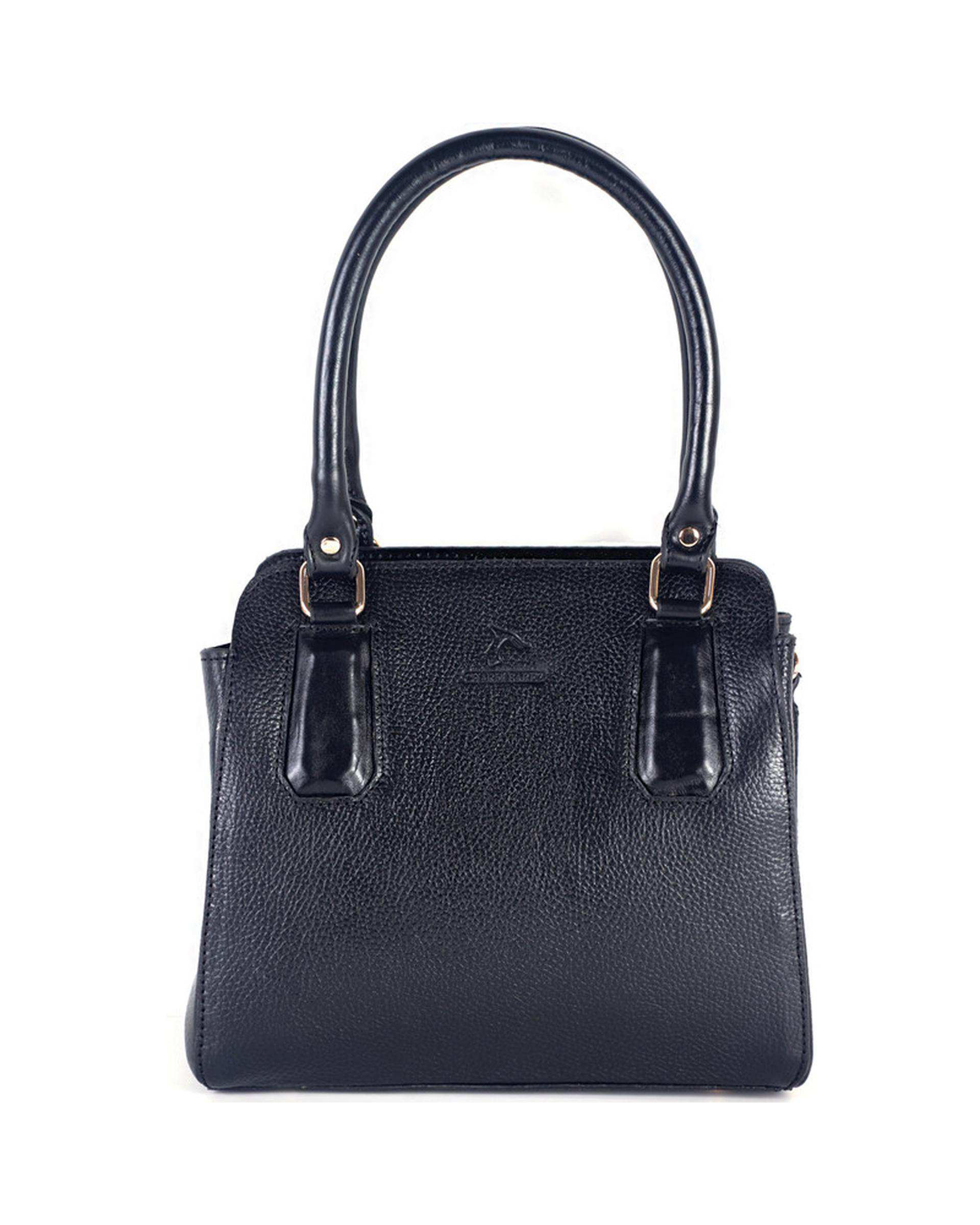 کیف دستی چرم زنانه مشکی چرم بارز Charm Barez مدل DZ68.1