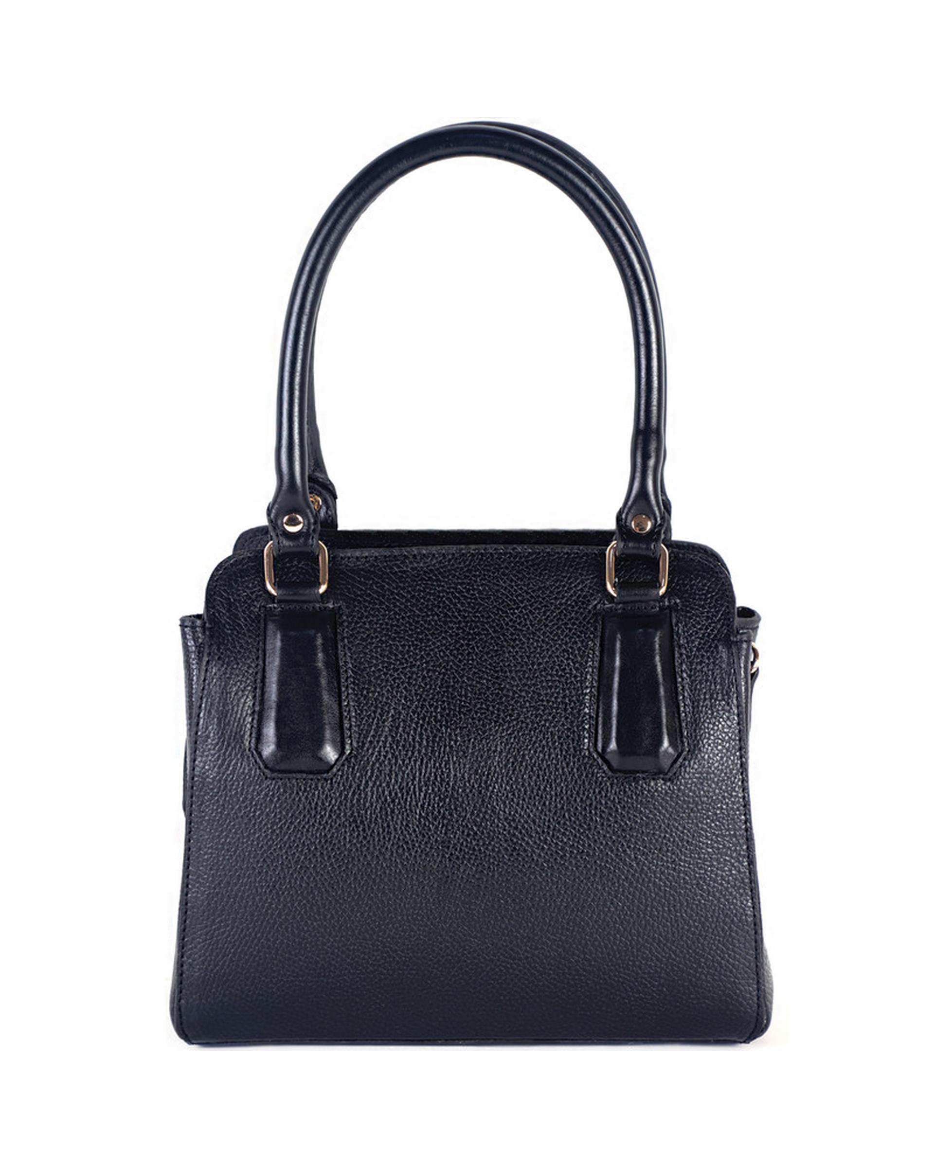 کیف دستی چرم زنانه مشکی چرم بارز Charm Barez مدل DZ68.1