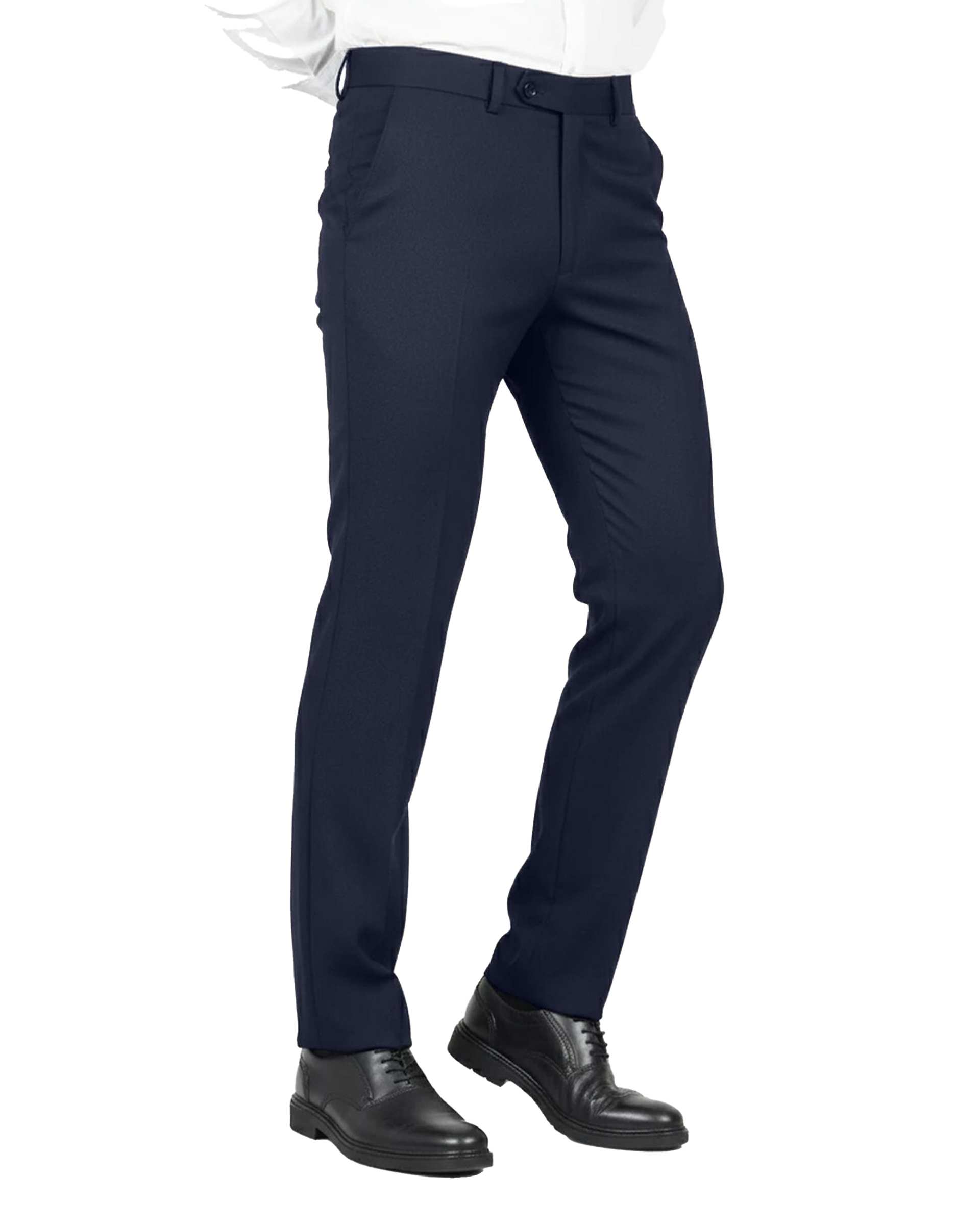 شلوار پارچه ای مردانه سرمه ای یوسف Yoosef کد 202049