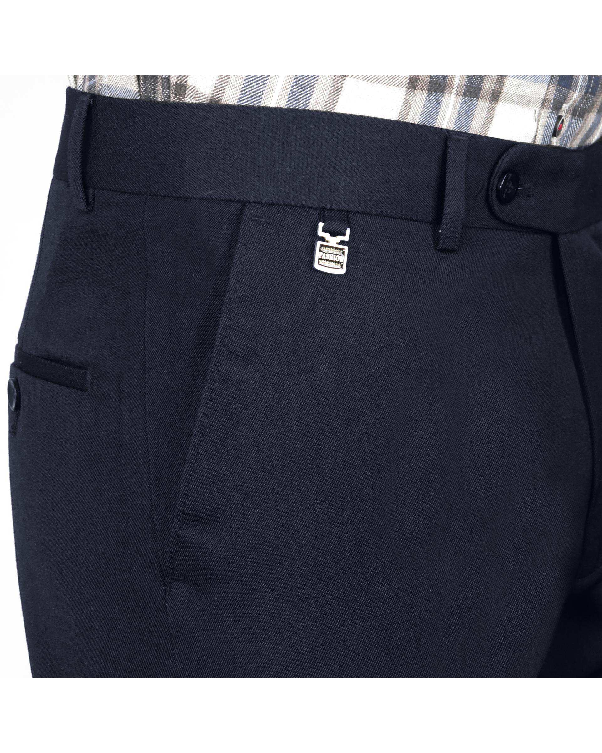 شلوار پارچه ای مردانه سرمه ای یوسف Yoosef کد 202049