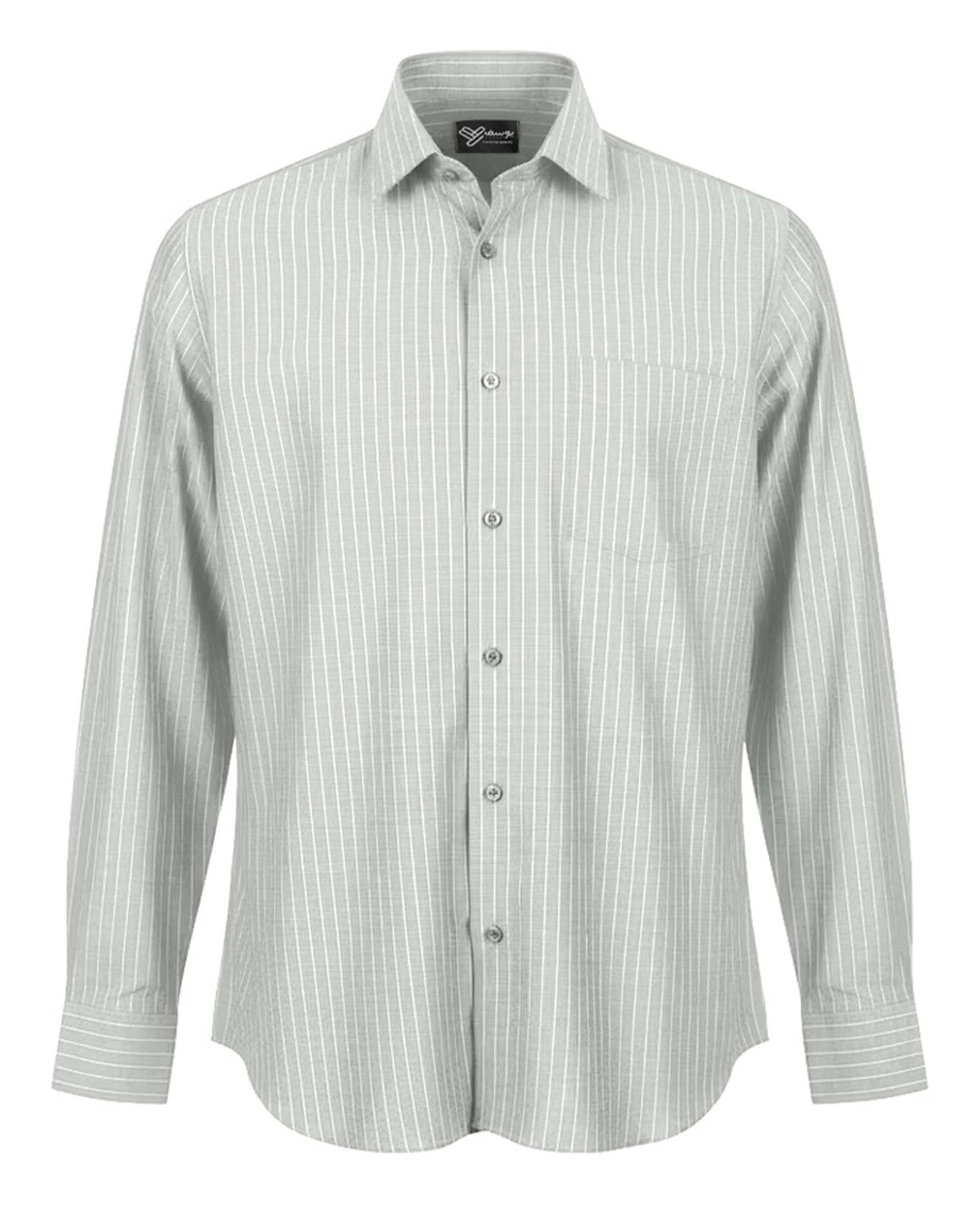 پیراهن مردانه کلاسیک طوسی روشن آماهی Amahi مدل راه راه کد 313004