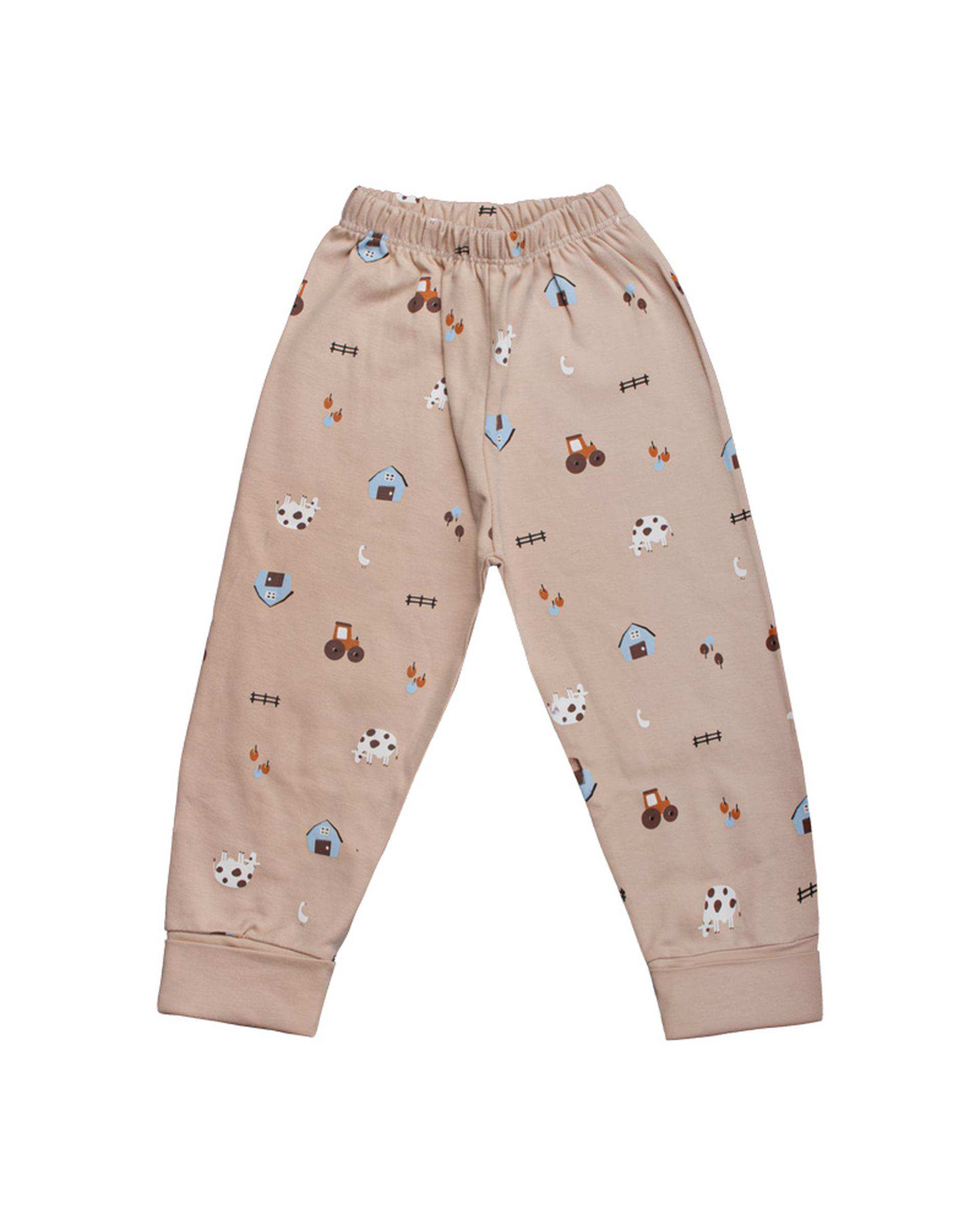 شلوار نوزادی کرم آدمک Adamak مدل مزرعه کد 0322600