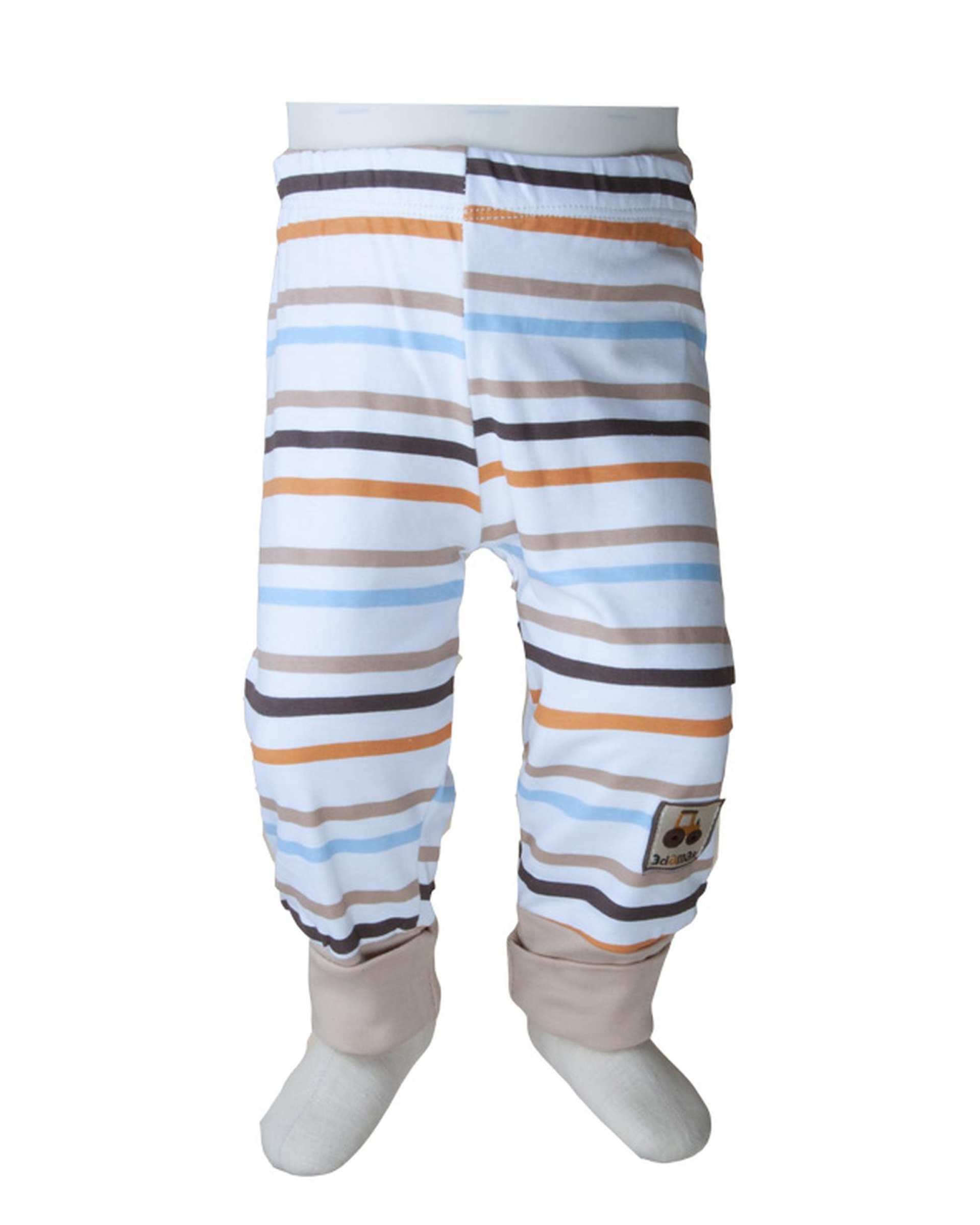 شلوار نوزادی کرم راه راه آدمک Adamak مدل مزرعه کد 0322620