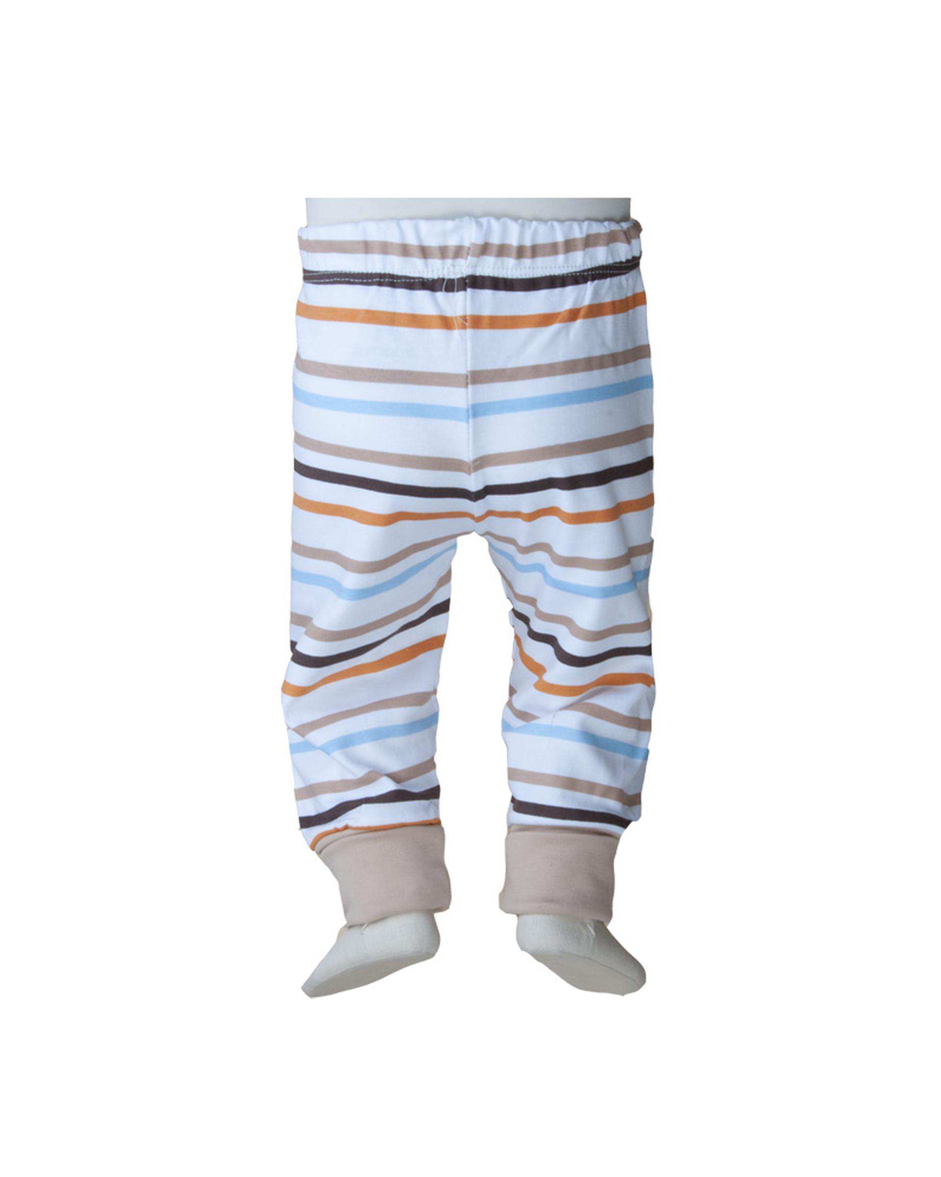 شلوار نوزادی کرم راه راه آدمک Adamak مدل مزرعه کد 0322620