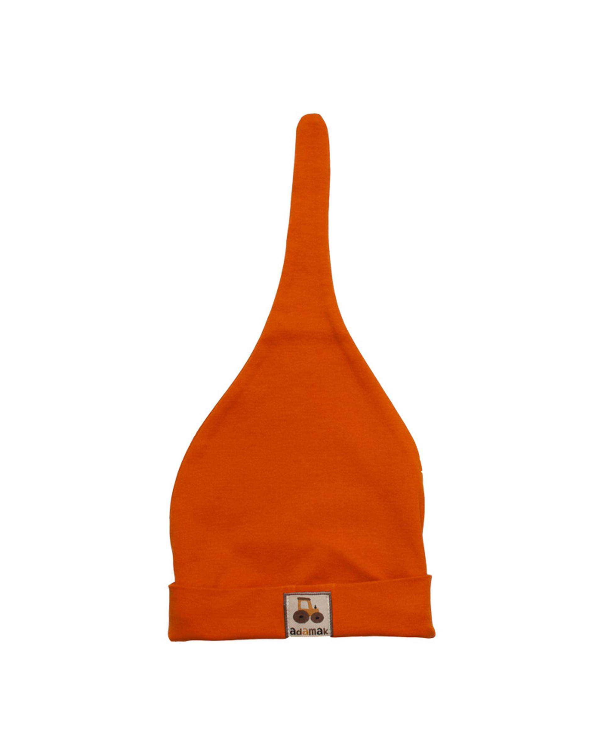 کلاه گره ای نوزادی نارنجی آدمک Adamak مدل مزرعه کد 0323400