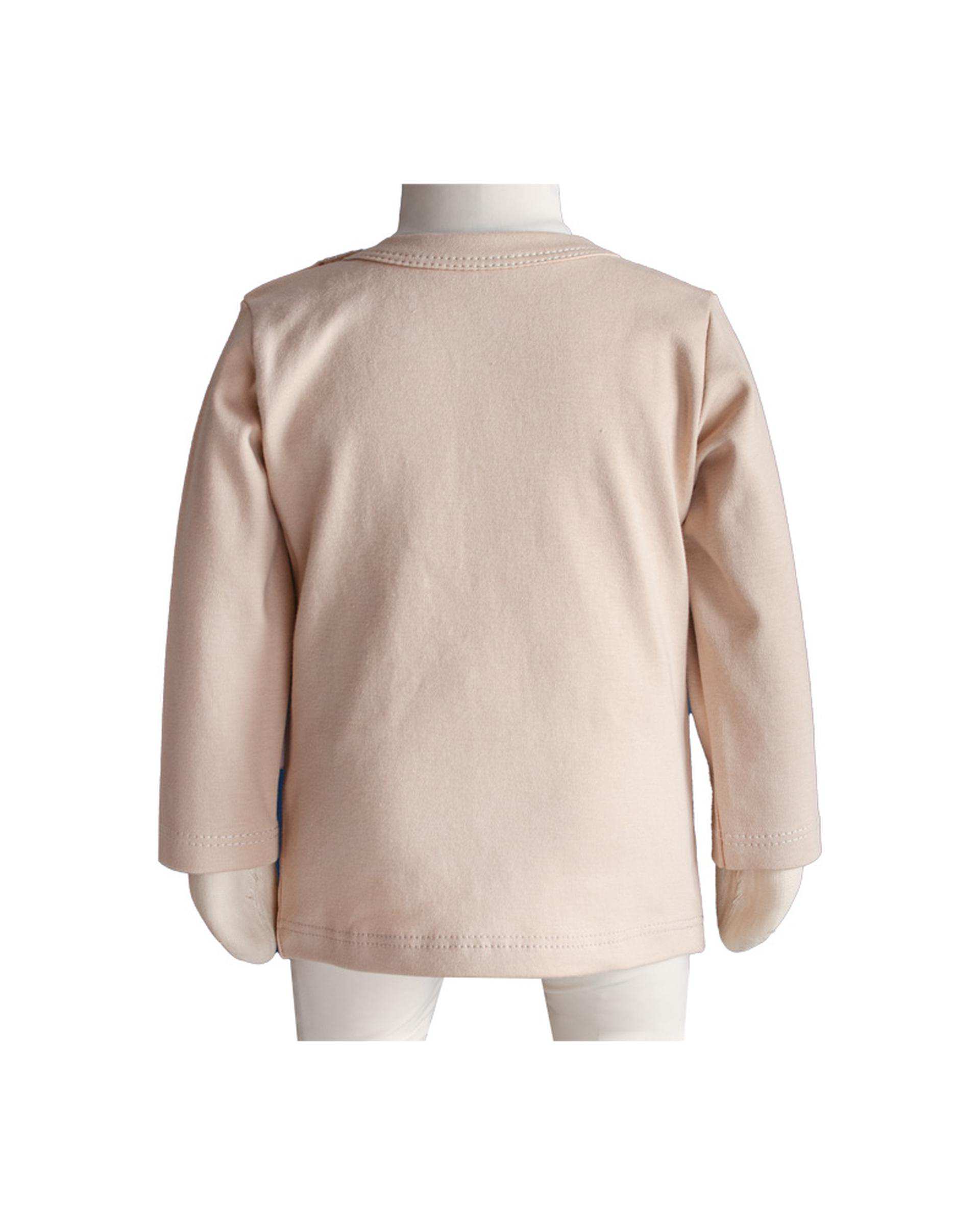 بلوز نوزادی آستین بلند کرم آدمک Adamak مدل مزرعه کد 0323900