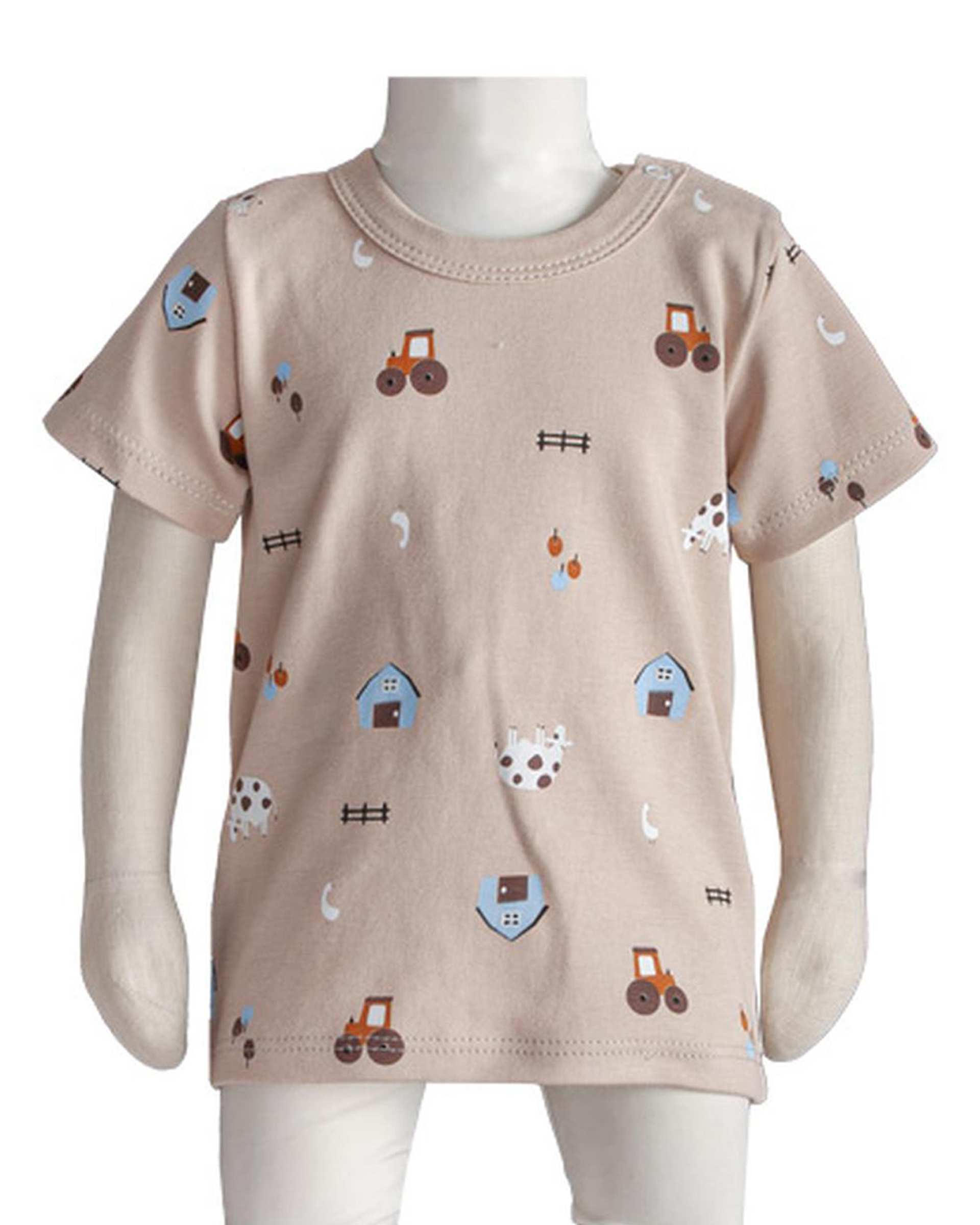 بلوز نوزادی آستین کوتاه آدمک Adamak مدل مزرعه کد 0324000