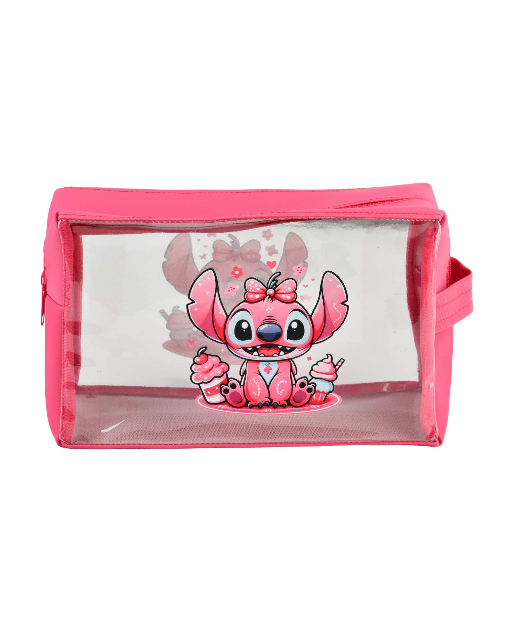 کیف لوازم آرایش صورتی مدل استیج