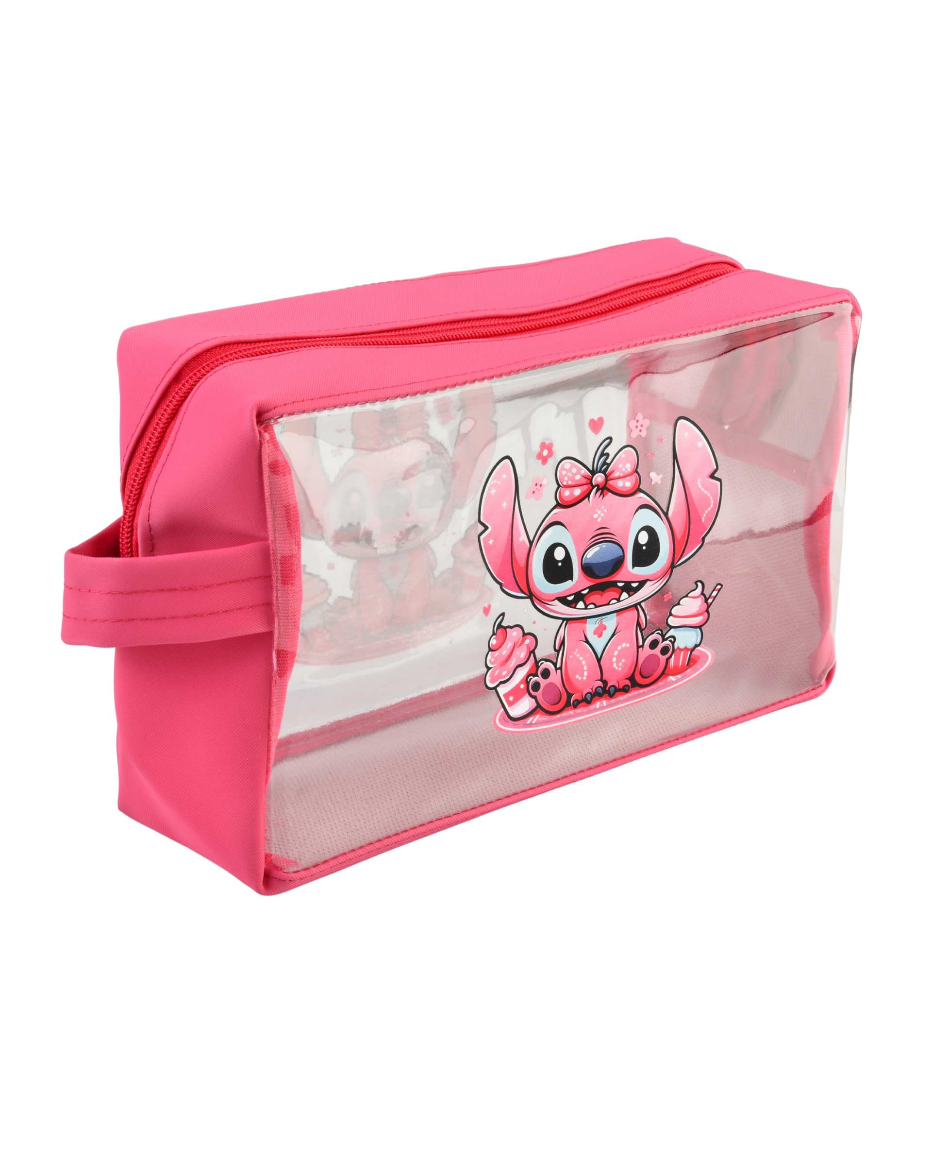 کیف لوازم آرایش صورتی مدل استیج