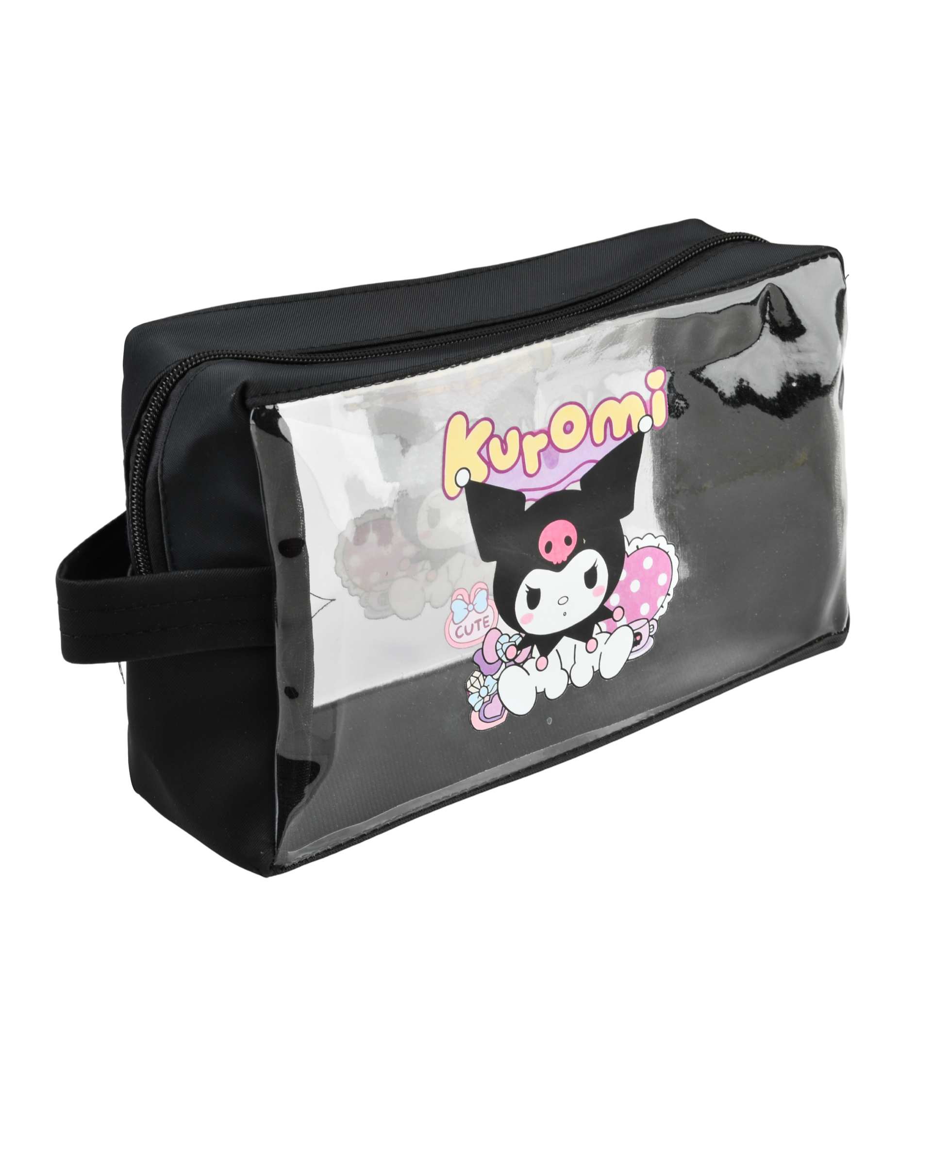 کیف لوازم آرایش مشکی مدل کرومی Kuromi