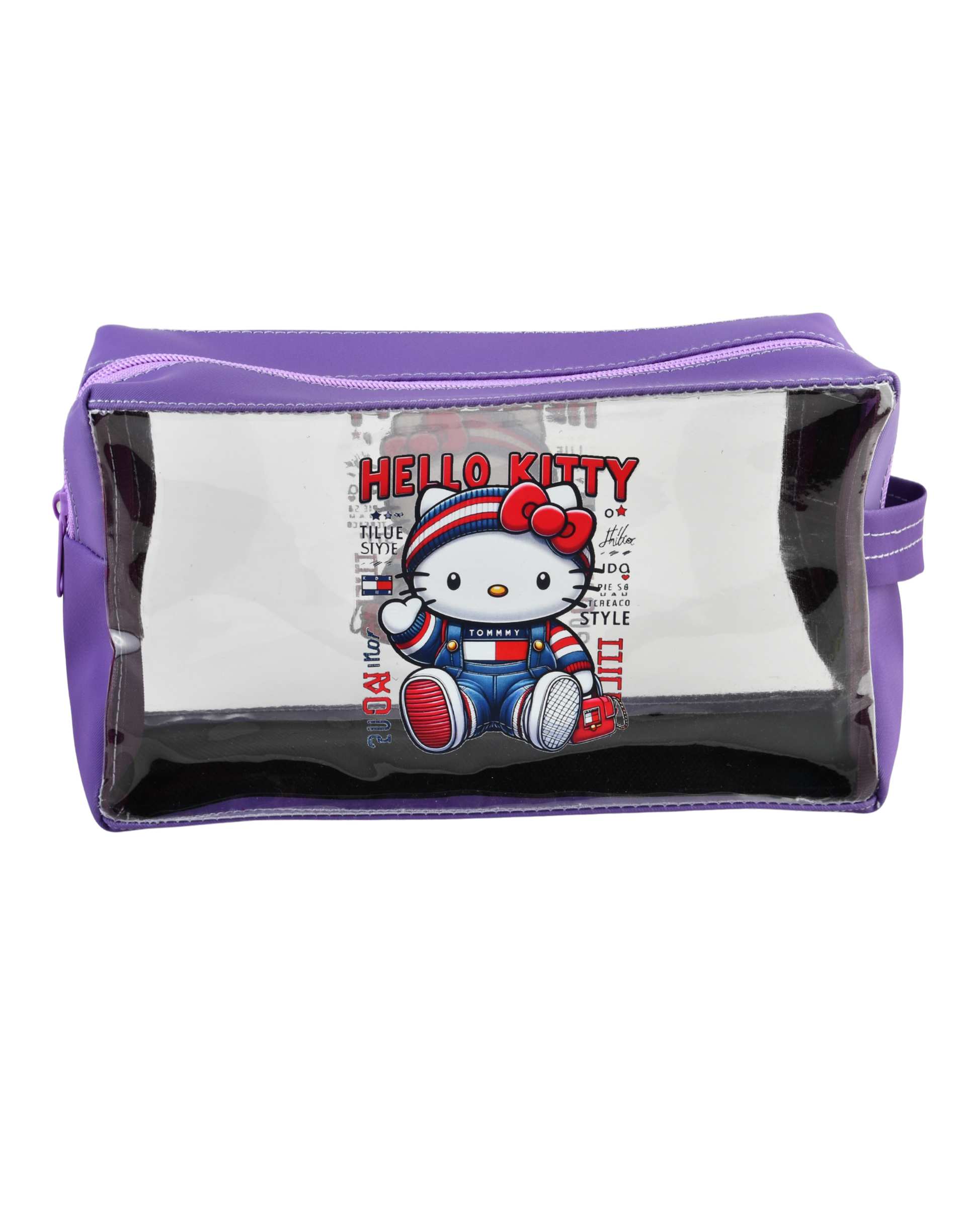 کیف لوازم آرایش بنفش مدل هلو کیتی