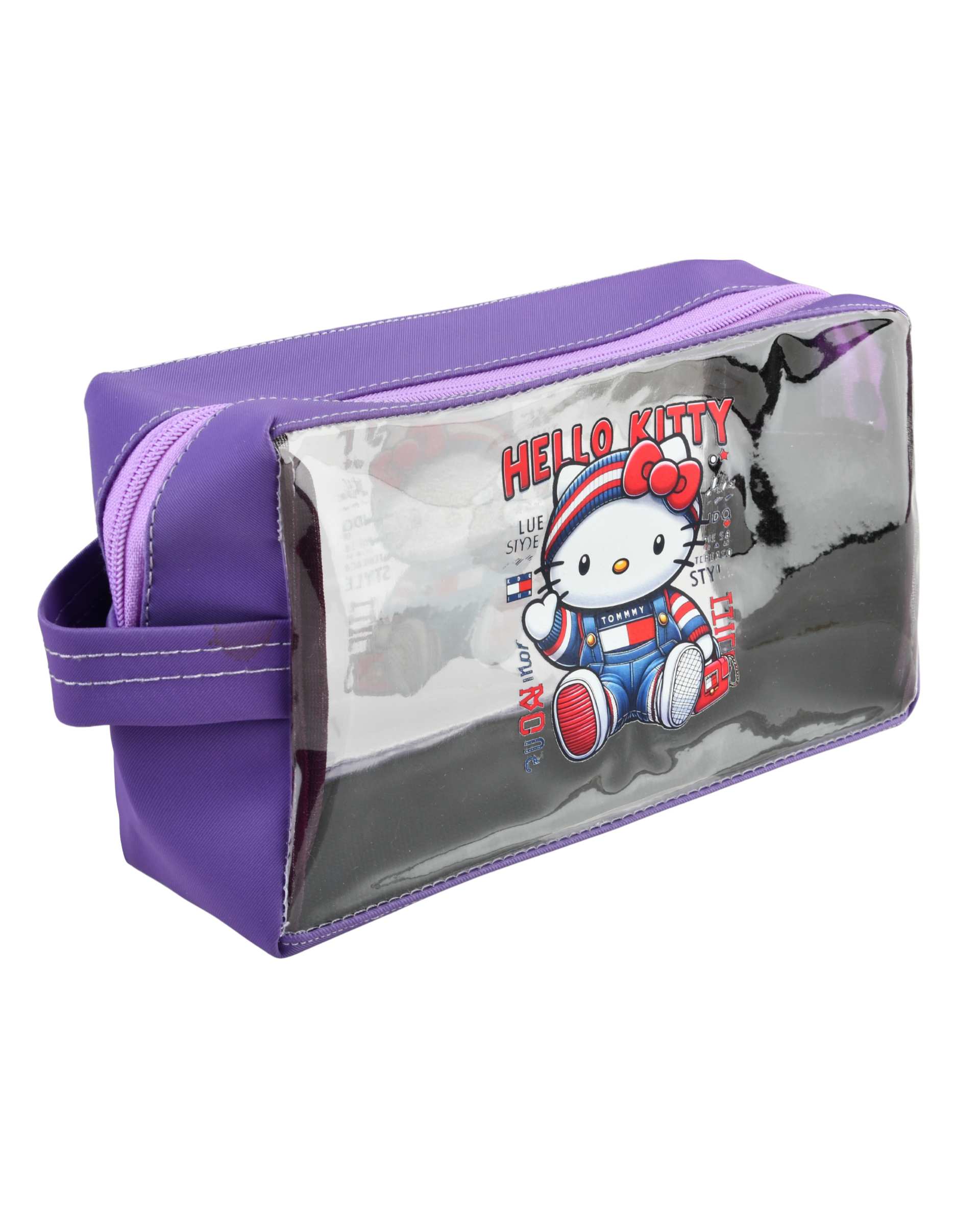 کیف لوازم آرایش بنفش مدل هلو کیتی