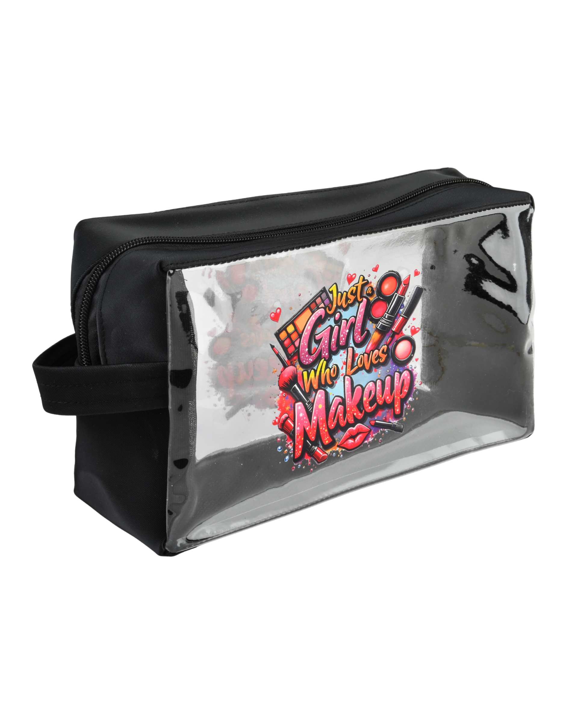 کیف لوازم آرایش مشکی مدل Girl Makeup
