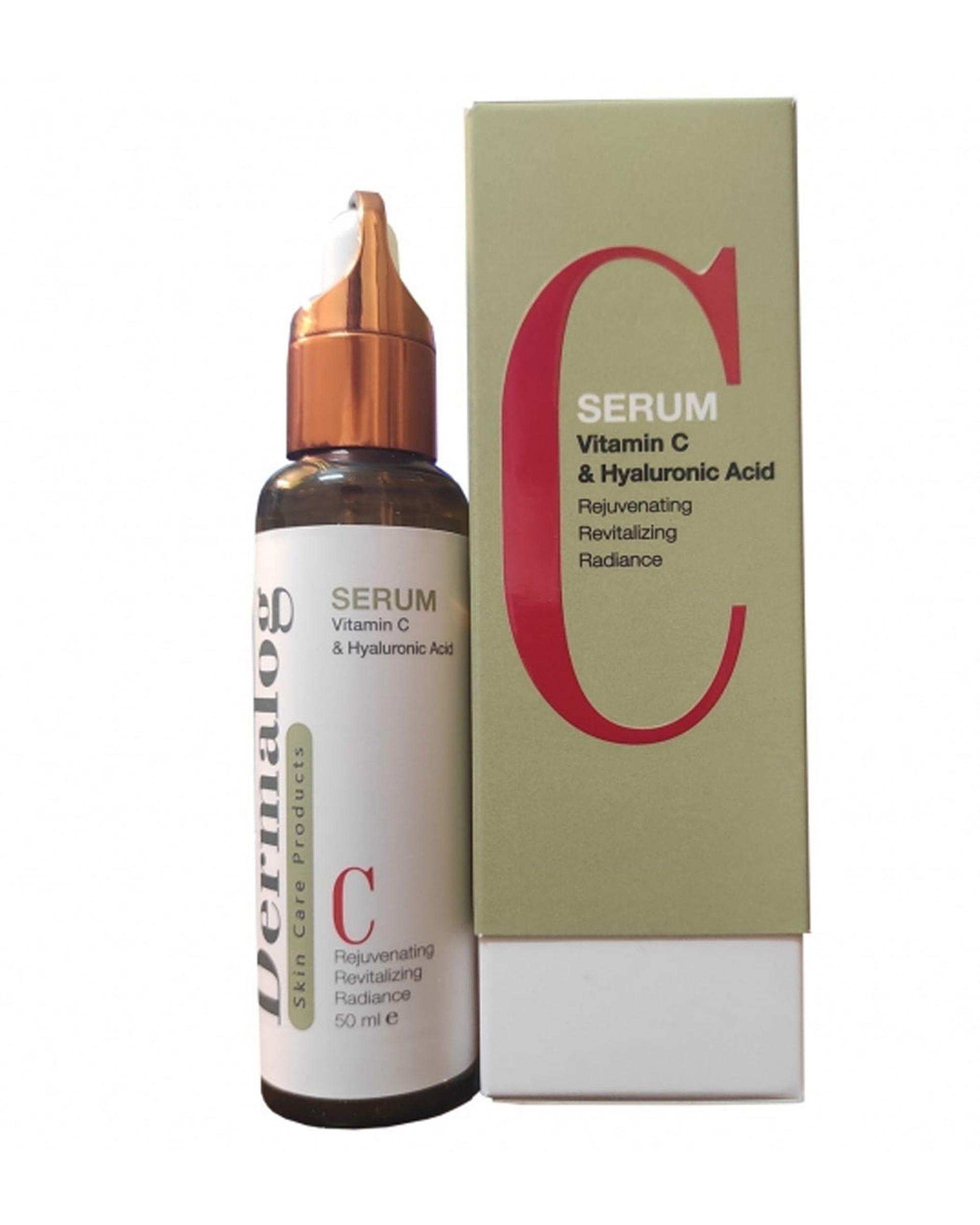سرم صورت درمالوگ Dermalog حاوی هیالورونیک اسید و فرم پایدار ویتامین C حجم 50ml
