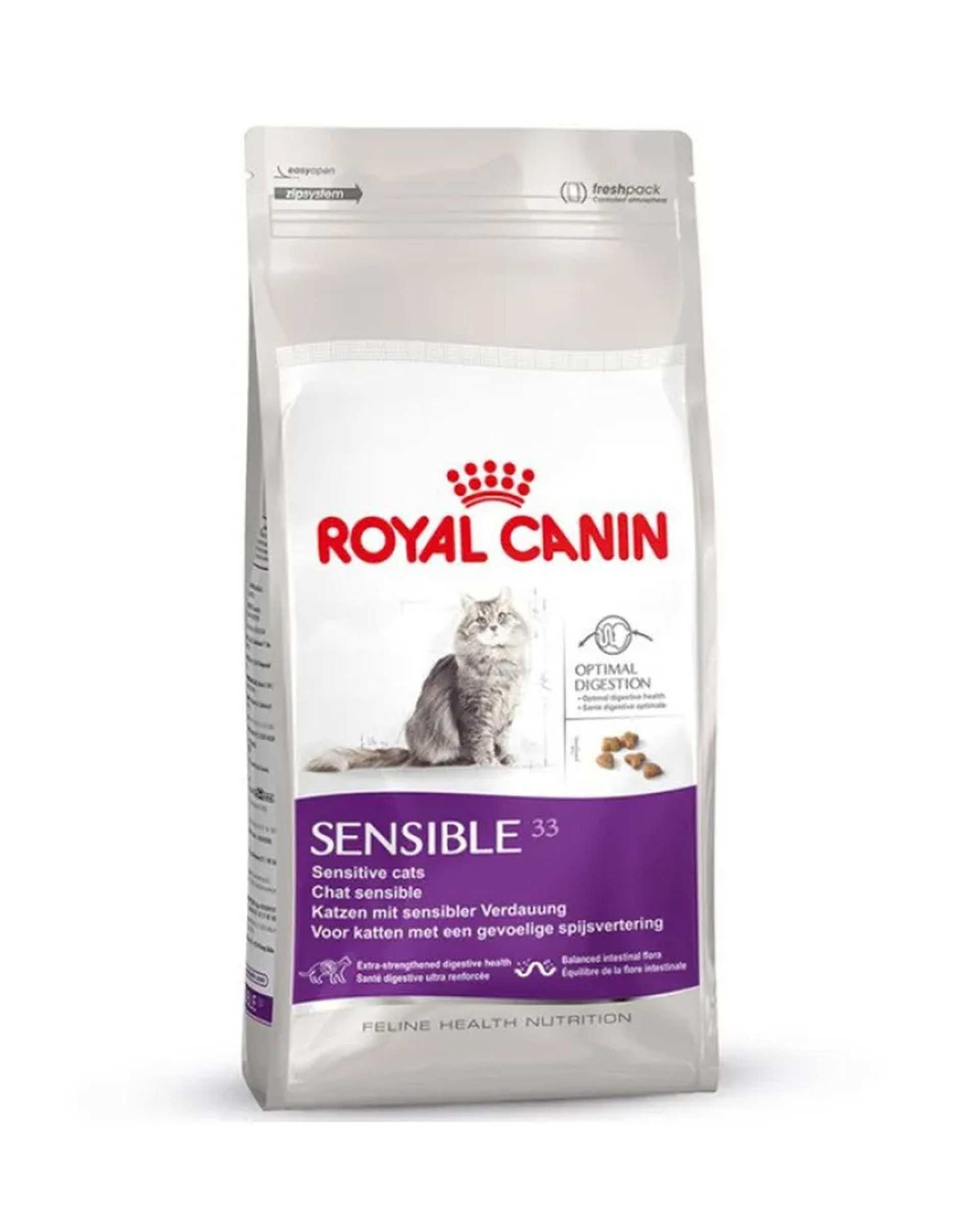غذای خشک گربه رویال کنین Royal Canin مدل سنسیبل Sensible Adult Dry Cat Food وزن 2 کیلوگرم