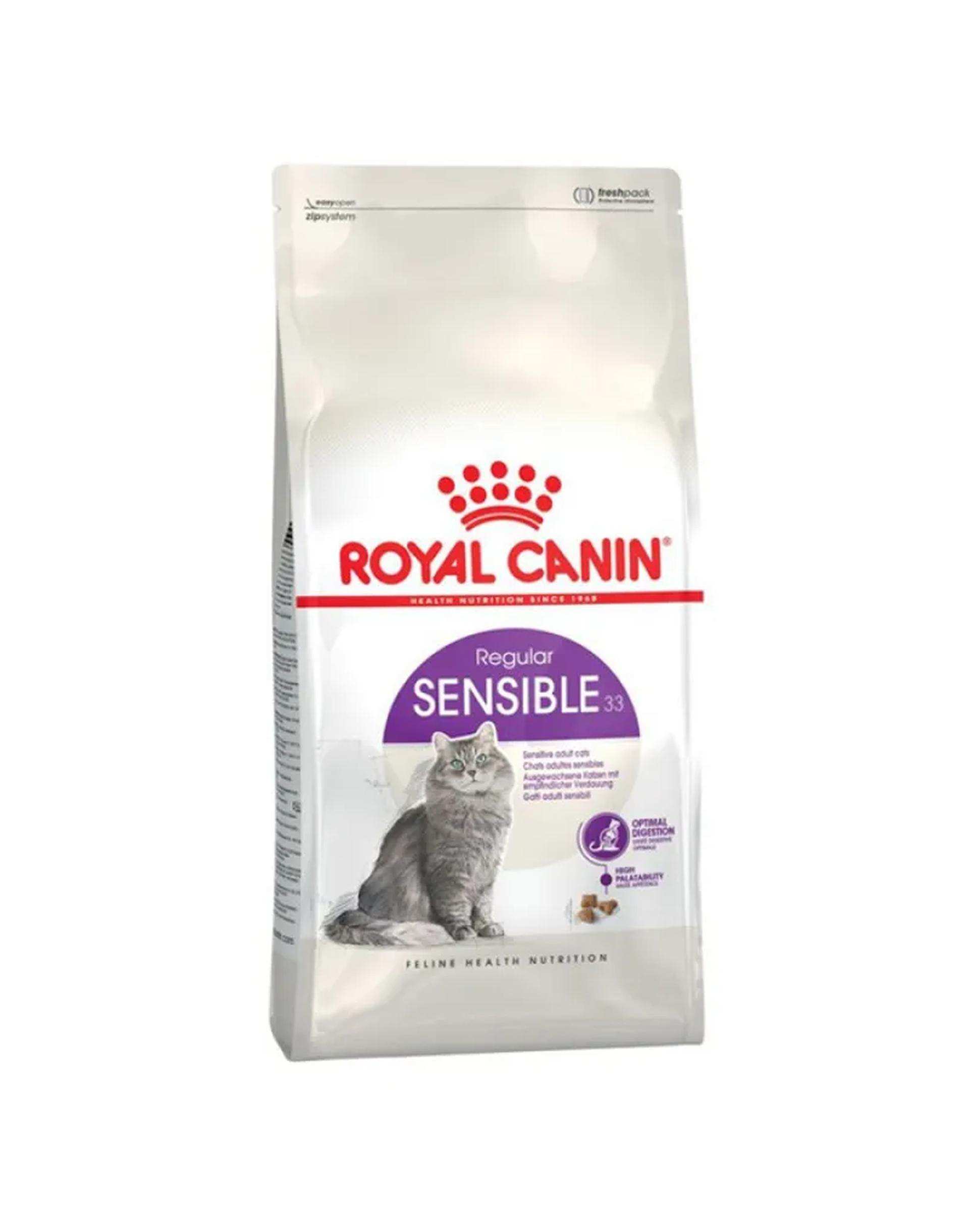 غذای خشک گربه رویال کنین Royal Canin مدل سنسیبل Sensible Adult Dry Cat Food وزن 2 کیلوگرم