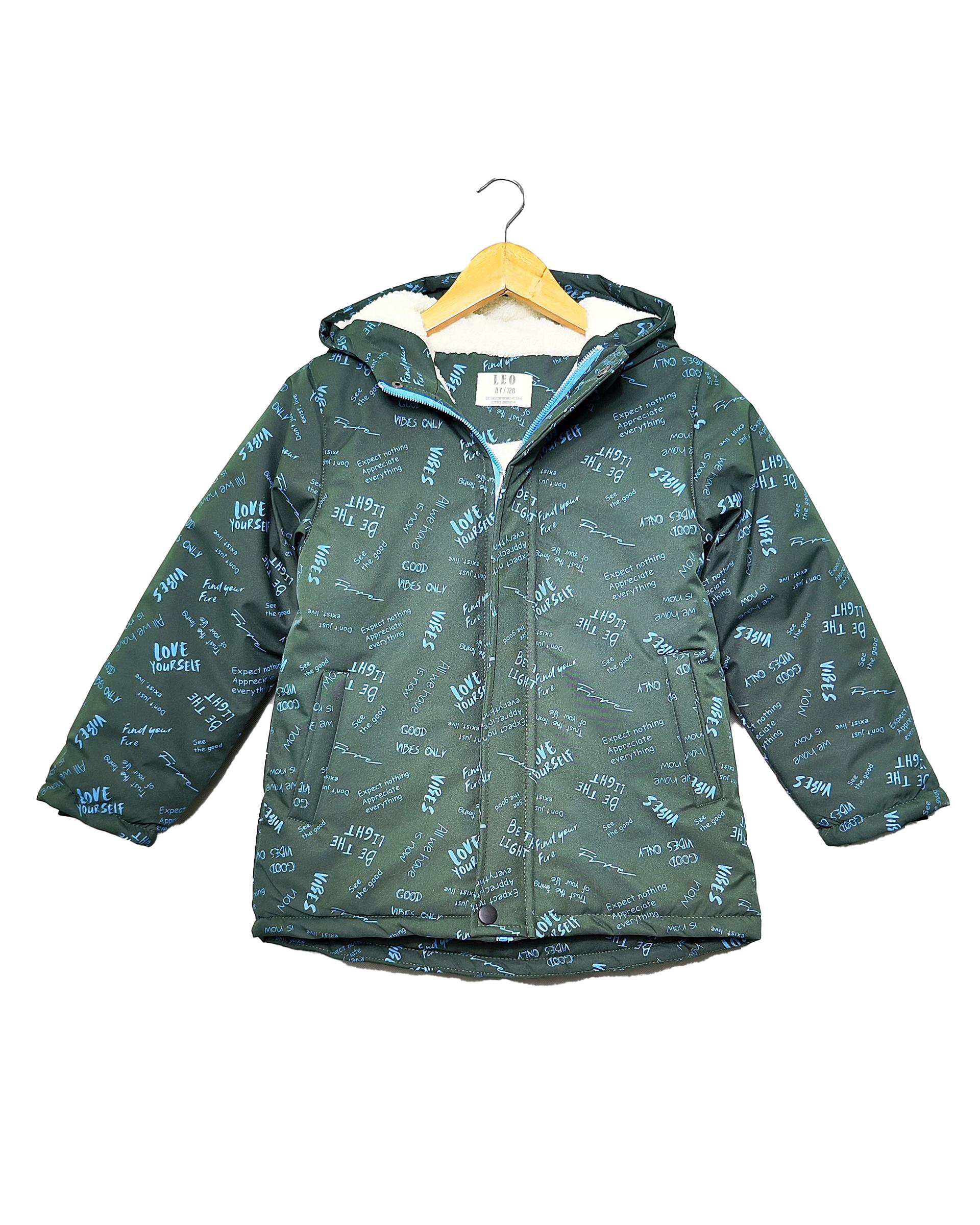 کاپشن شمعی بچگانه سبز لئو کیدز Leo kids طرح حروف سبز کد 7-6859