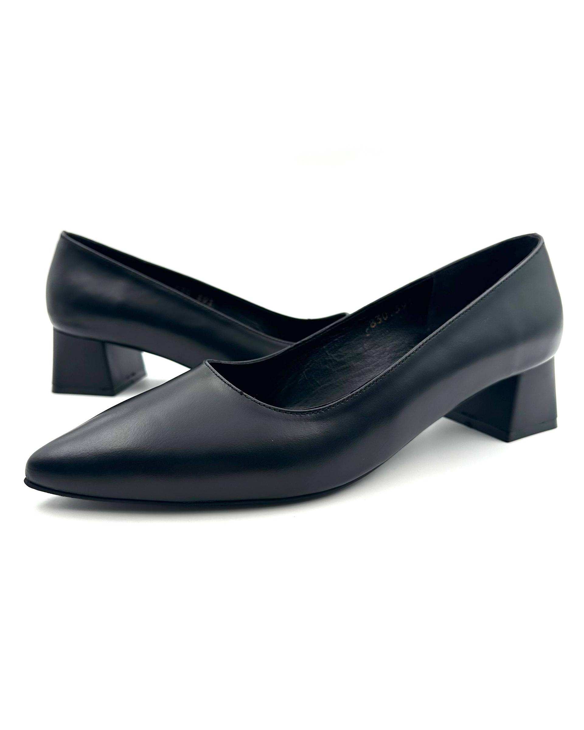 کفش چرم زنانه پاشنه بلند مشکی چرم میخچی Mikhchi Leather مدل F7