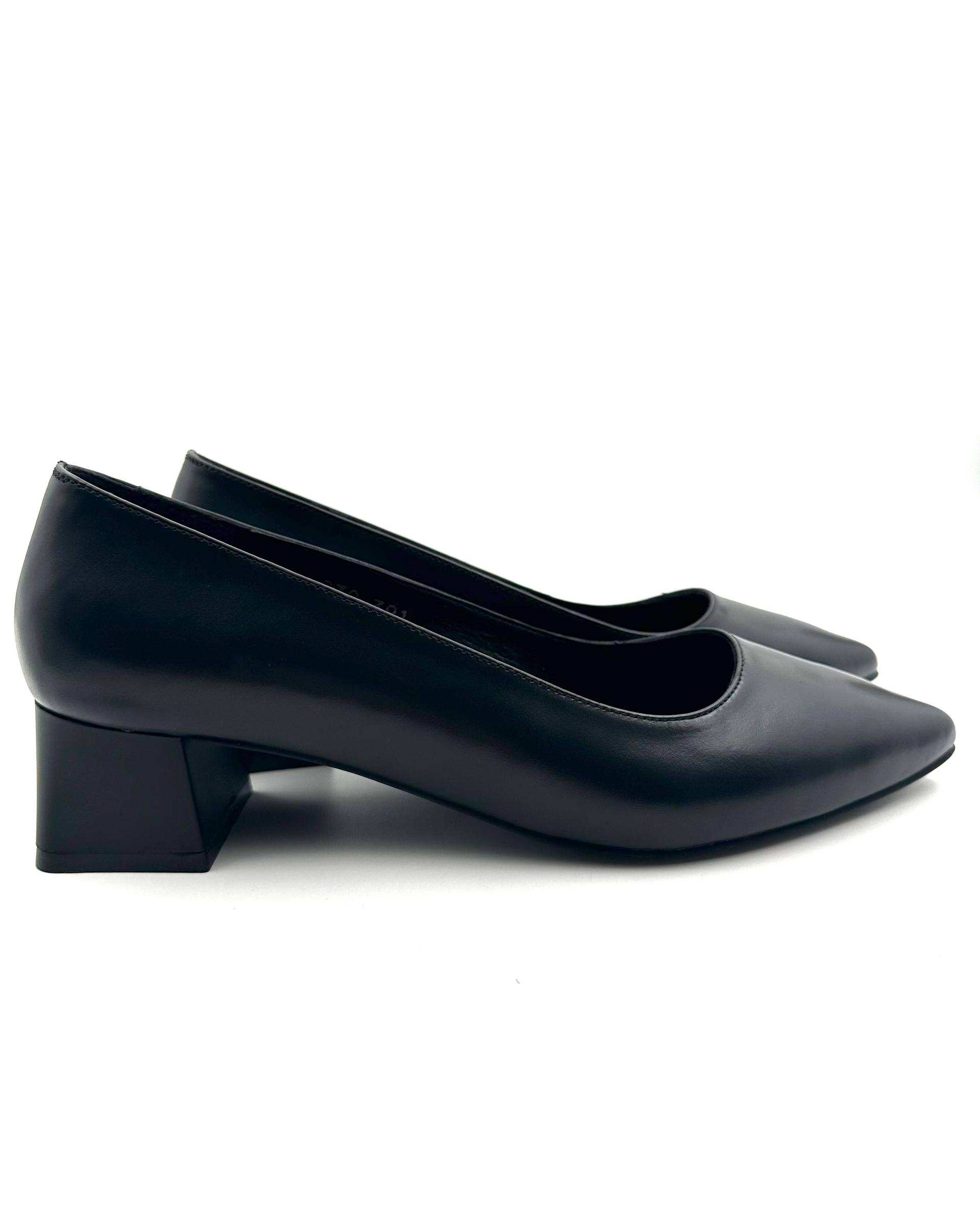 کفش چرم زنانه پاشنه بلند مشکی چرم میخچی Mikhchi Leather مدل F7