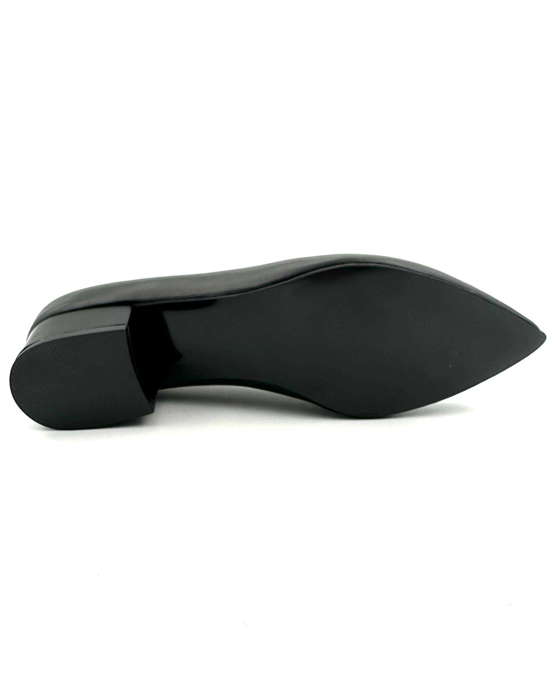 کفش چرم زنانه مجلسی مشکی چرم میخچی Mikhchi Leather مدل F1