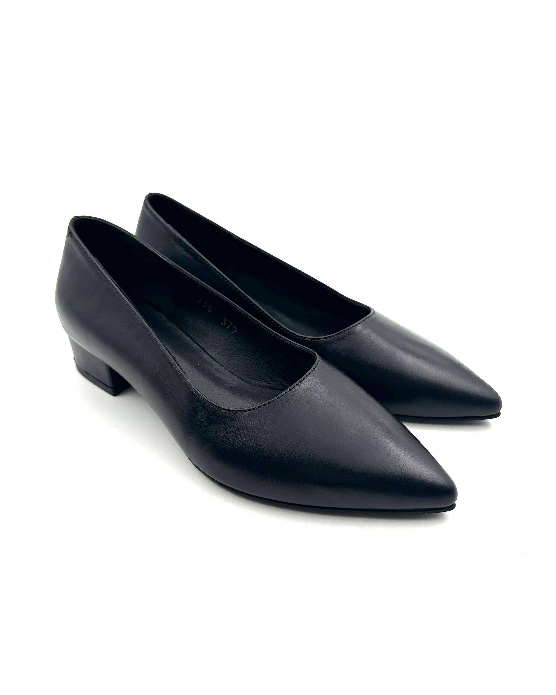 کفش چرم زنانه مجلسی مشکی چرم میخچی Mikhchi Leather مدل F1