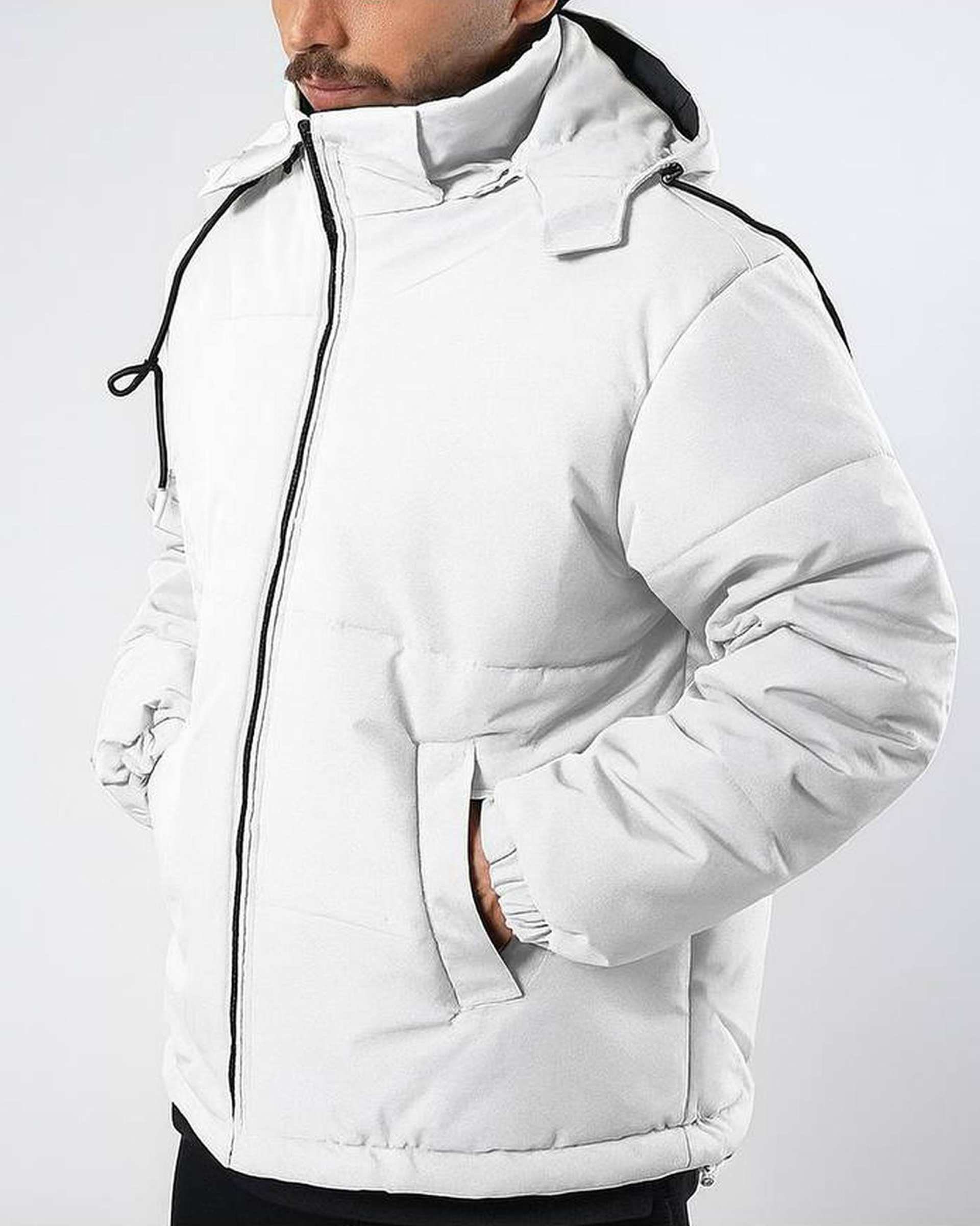 کاپشن مردانه ضد آب سفید دیورسو Diverso کد 4852